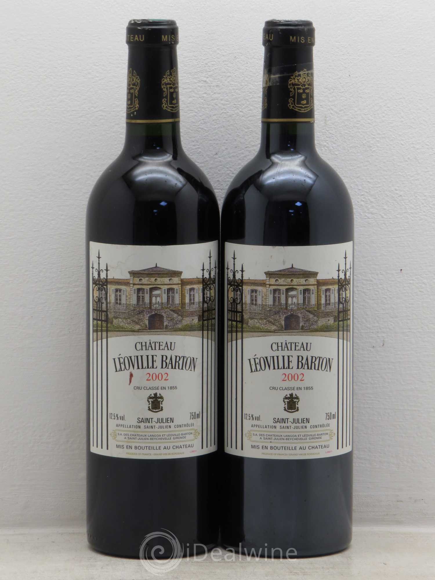 Château Léoville Barton 2ème Grand Cru Classé 2002 - Lot de 2 bouteilles - 0