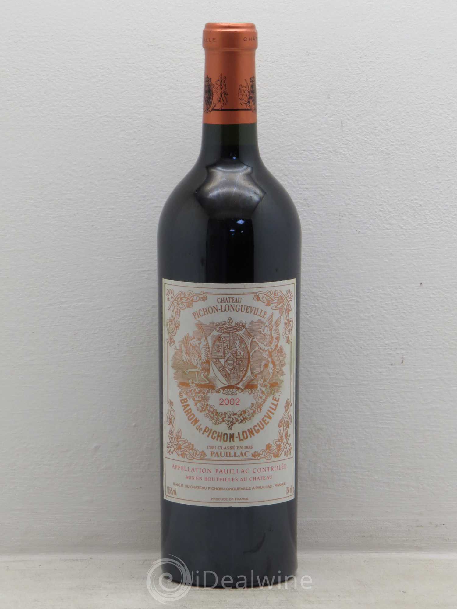 Pichon Longueville Baron 2ème Grand Cru Classé 2002 - Lot de 1 bouteille - 0