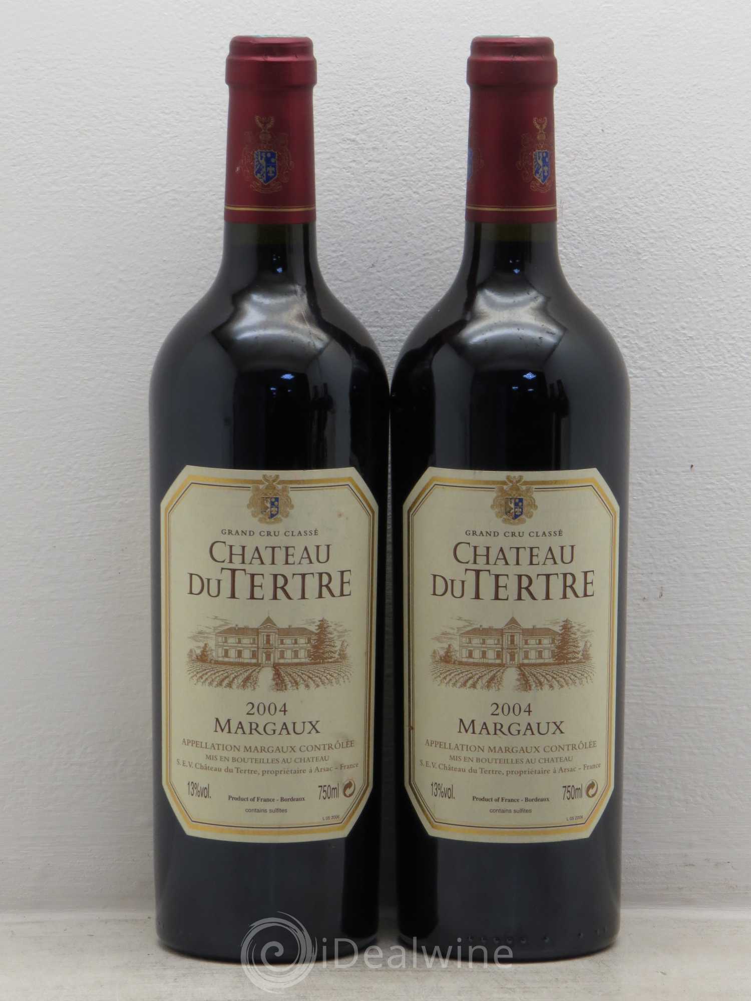Château du Tertre 5ème Grand Cru Classé 2004 - Lot de 2 bouteilles - 0