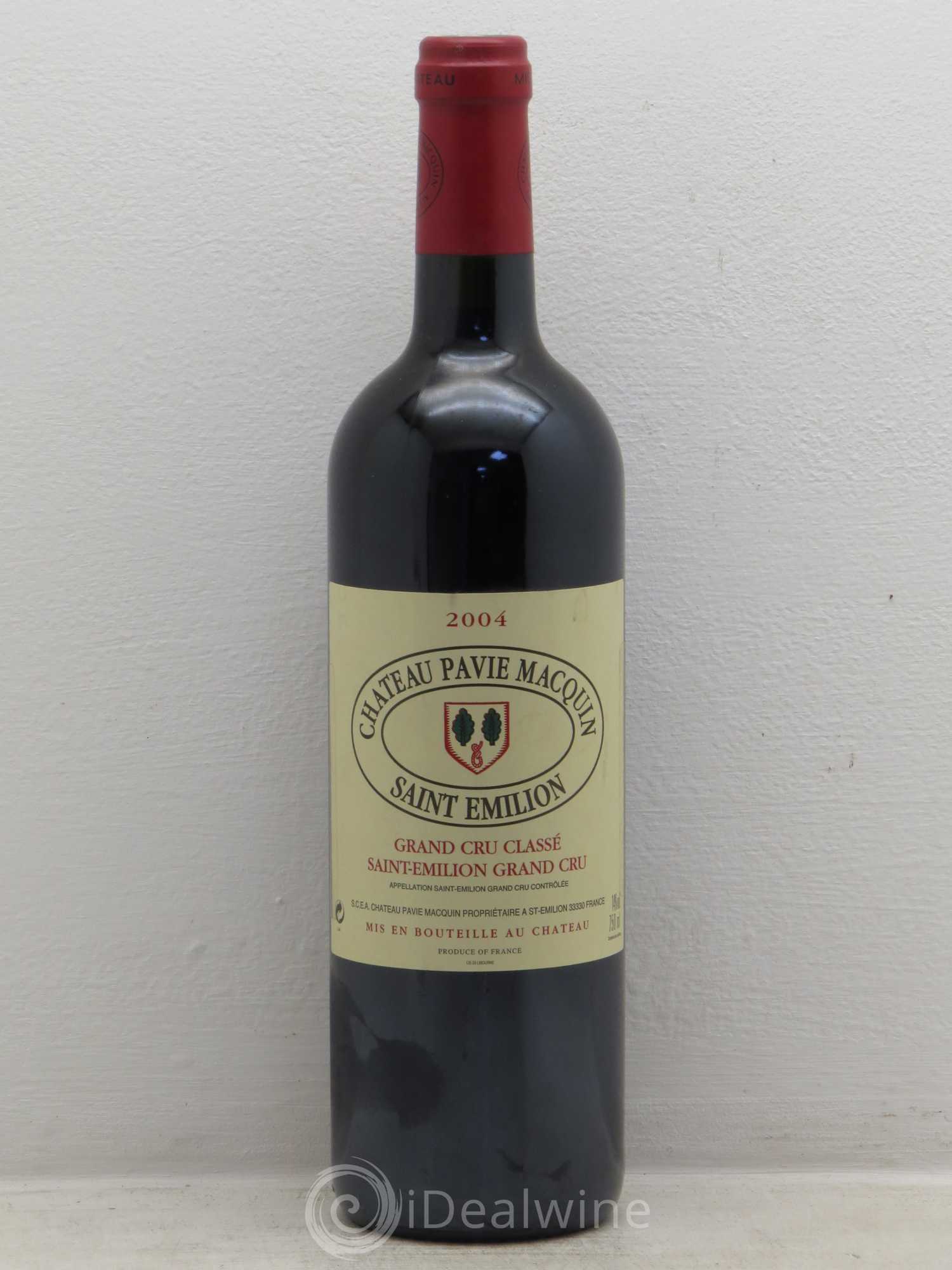 Château Pavie Macquin 1er Grand Cru Classé B 2004 - Lot de 1 bouteille - 0