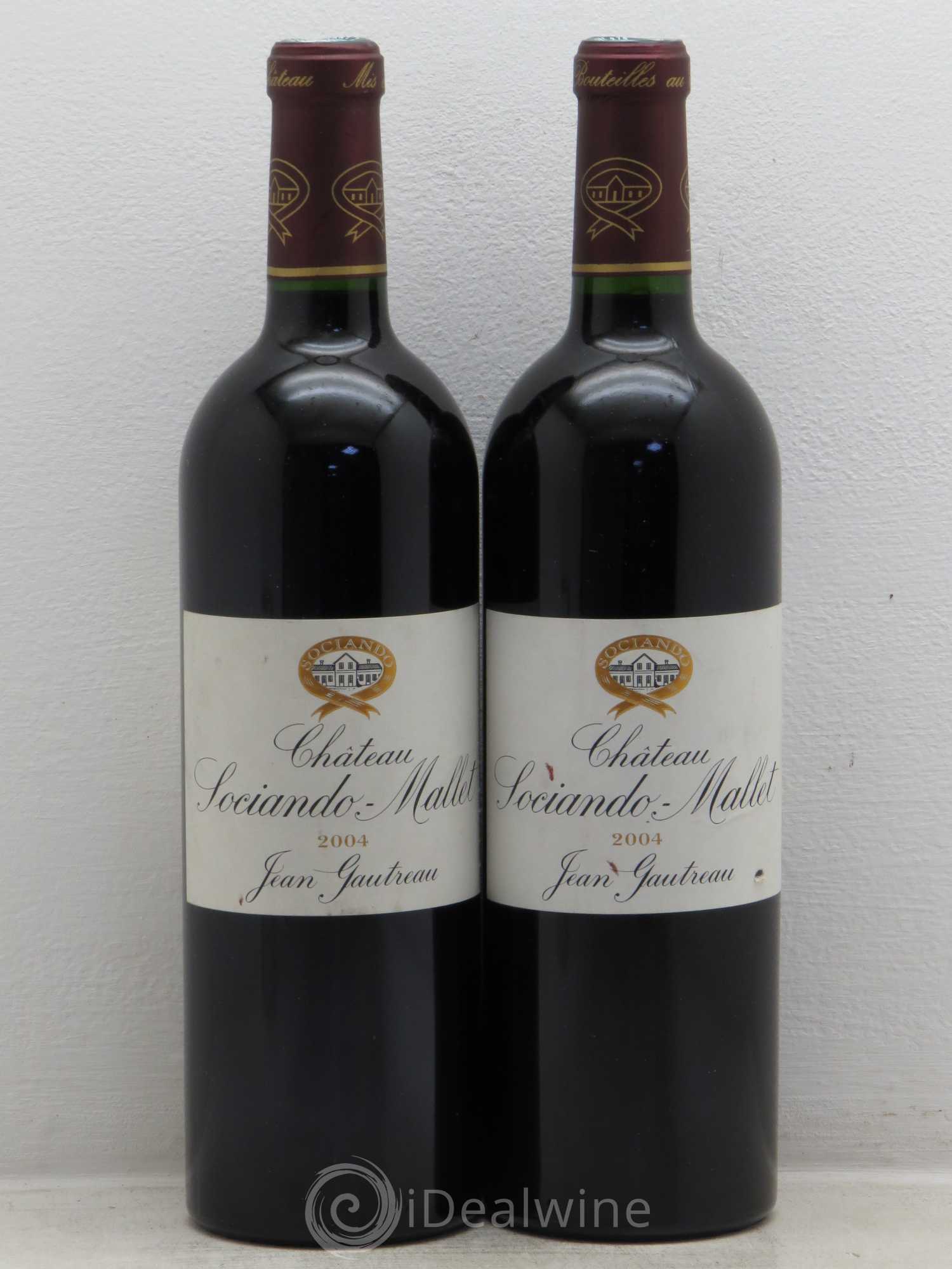 Château Sociando Mallet 2004 - Lot de 2 bouteilles - 0