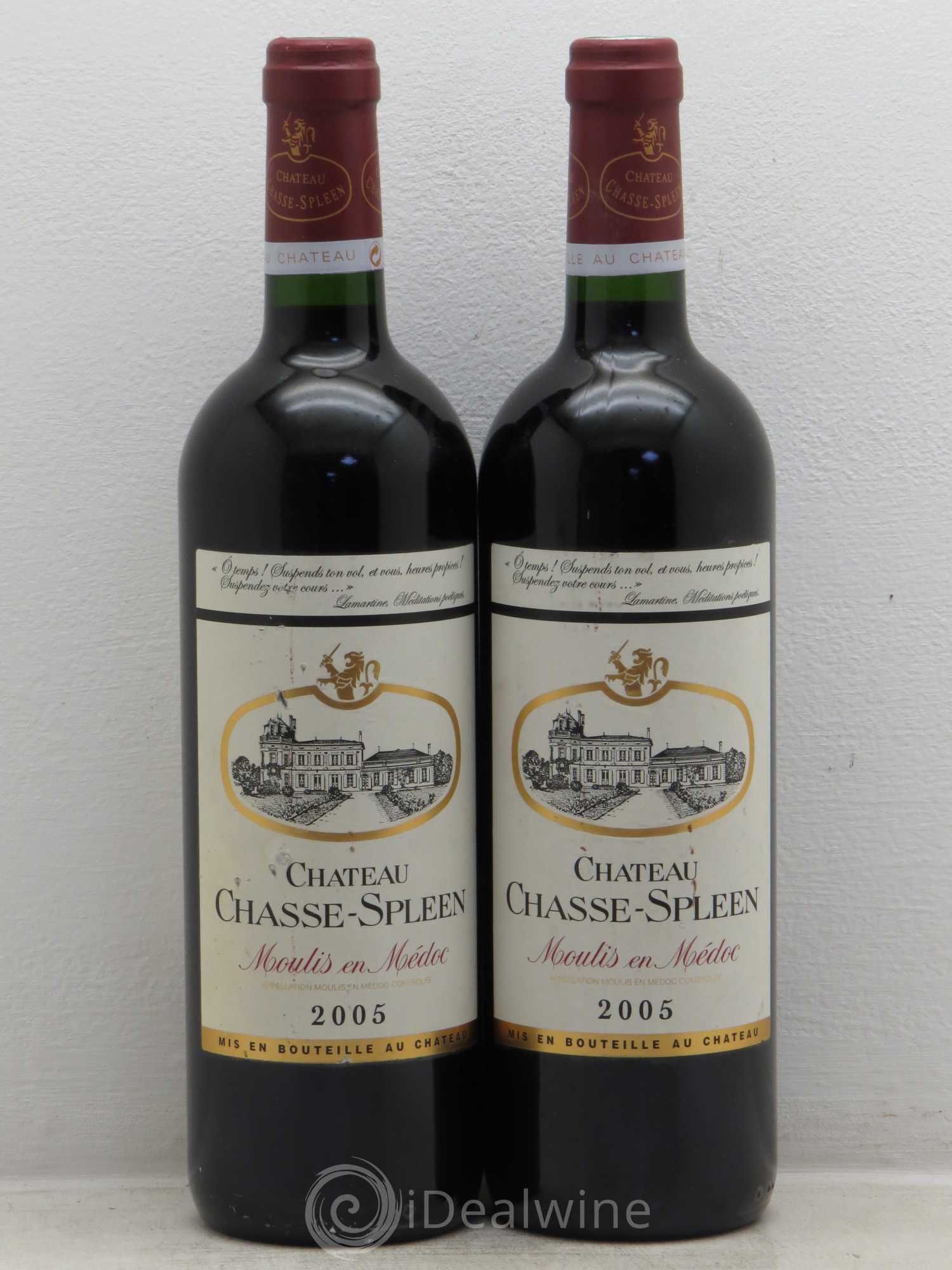 Château Chasse Spleen 2005 - Lot de 2 bouteilles - 0