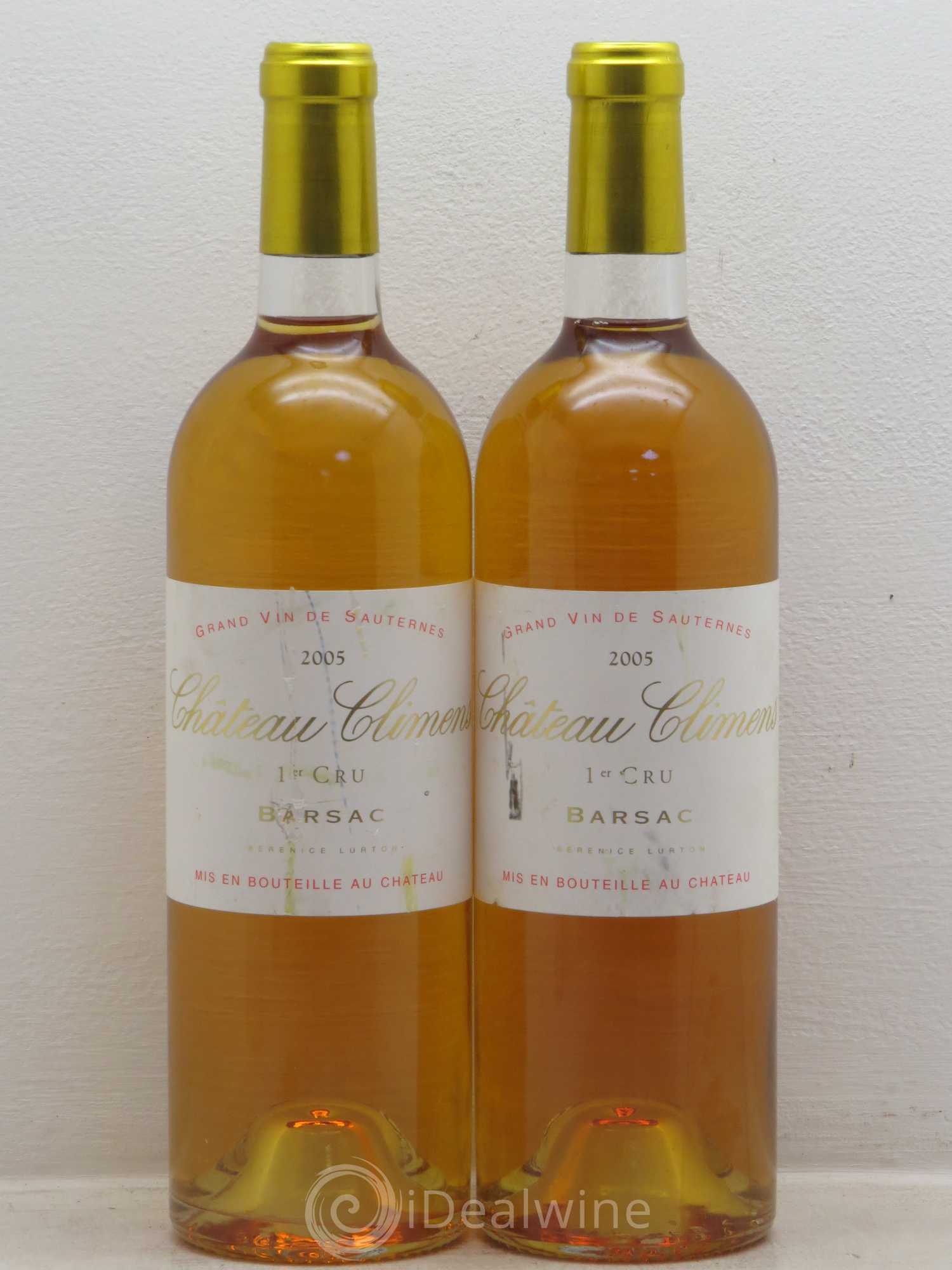 Château Climens 1er Grand Cru Classé 2005 - Lotto di 2 bottiglie - 0