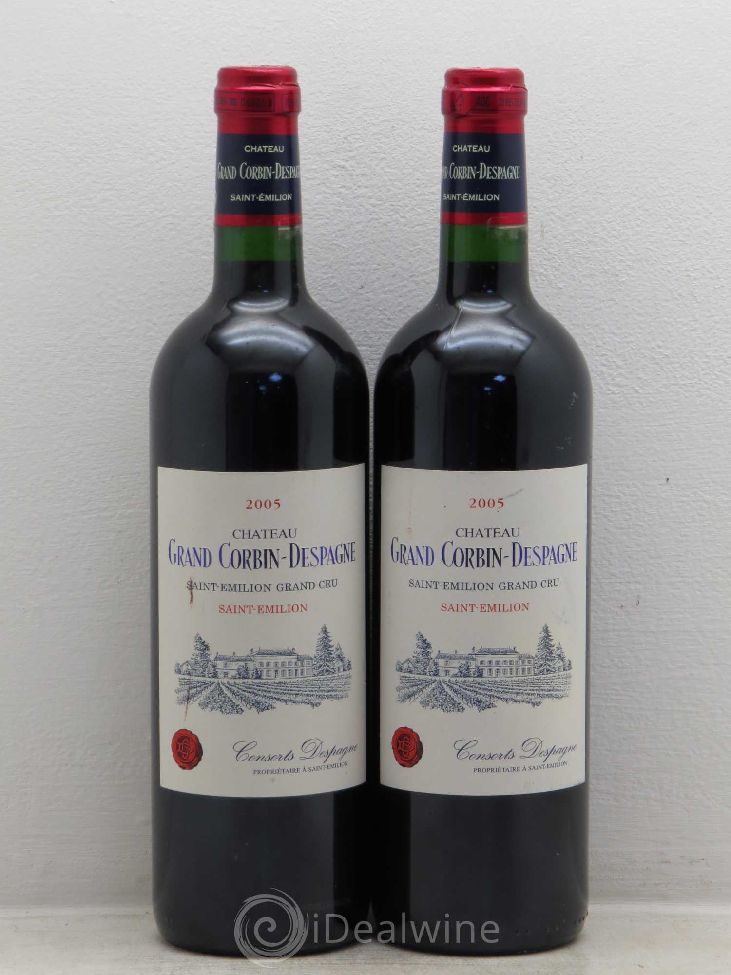 Château Grand Corbin Despagne Grand Cru Classé 2005 - Lot de 2 bouteilles - 0