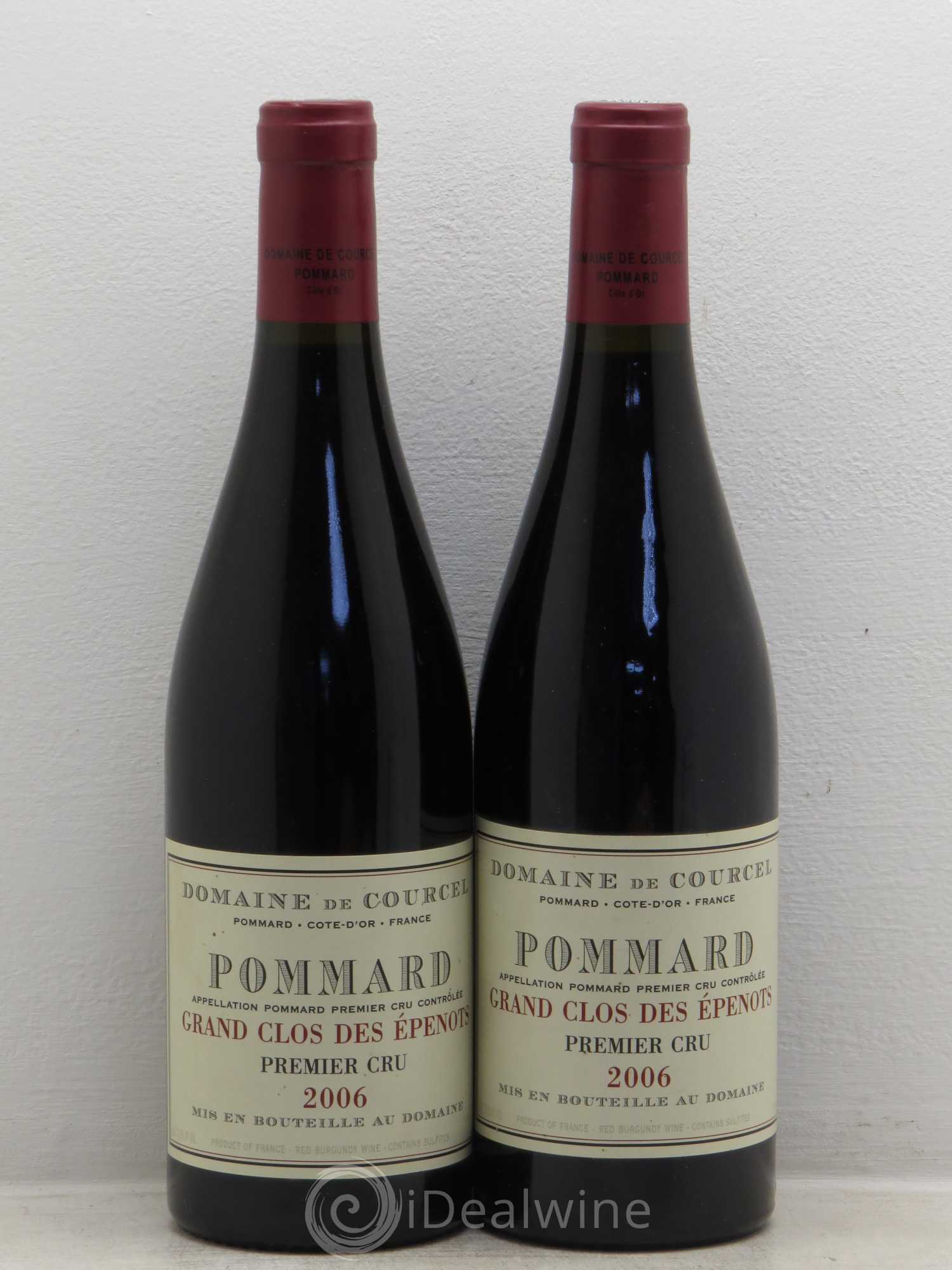 Pommard 1er Cru Grand Clos des Epenots de Courcel (Domaine) 2006 - Lot de 2 bouteilles - 0