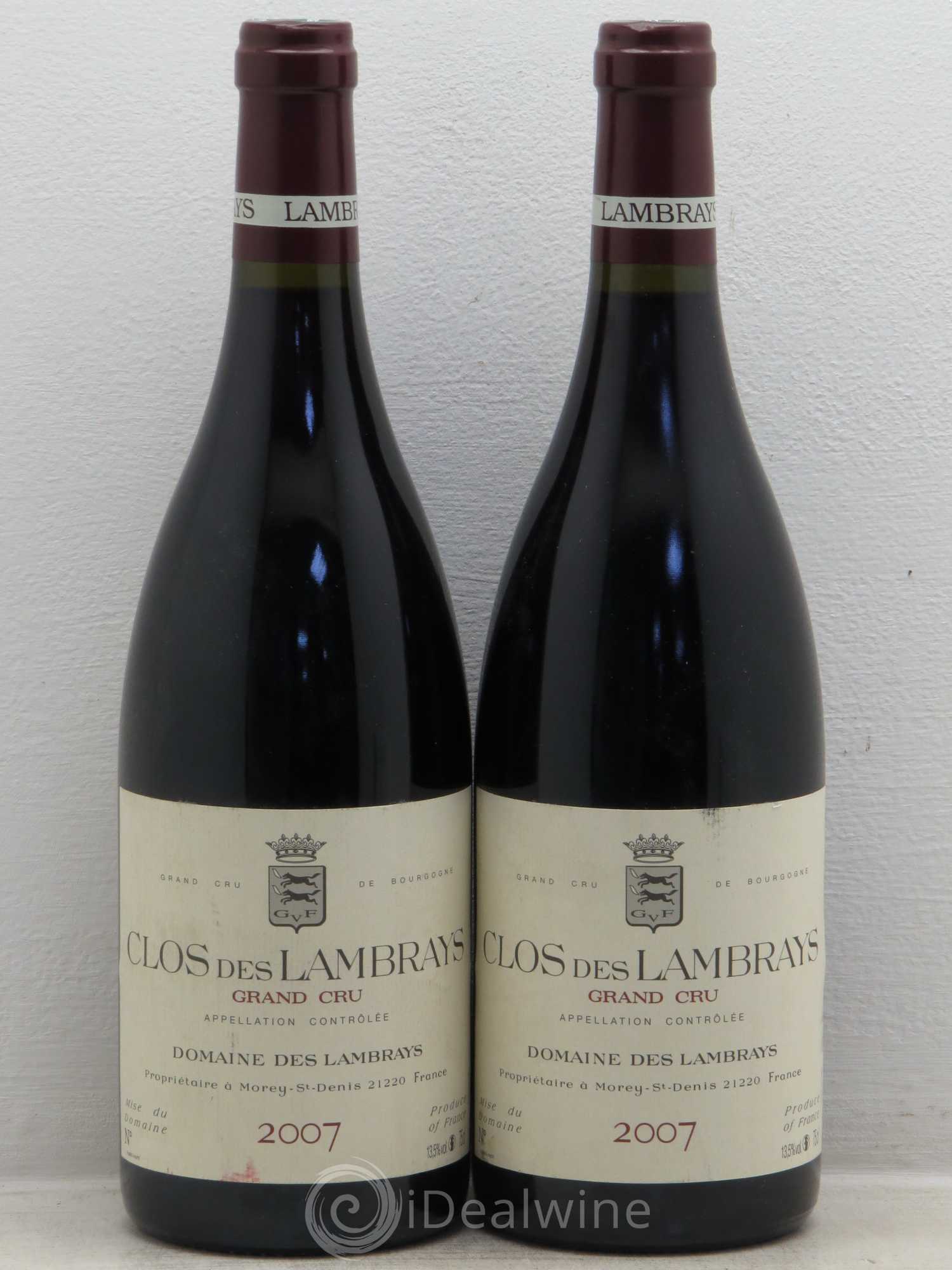 Clos des Lambrays Grand Cru Domaine des Lambrays 2007 - Lot de 2 bouteilles - 0