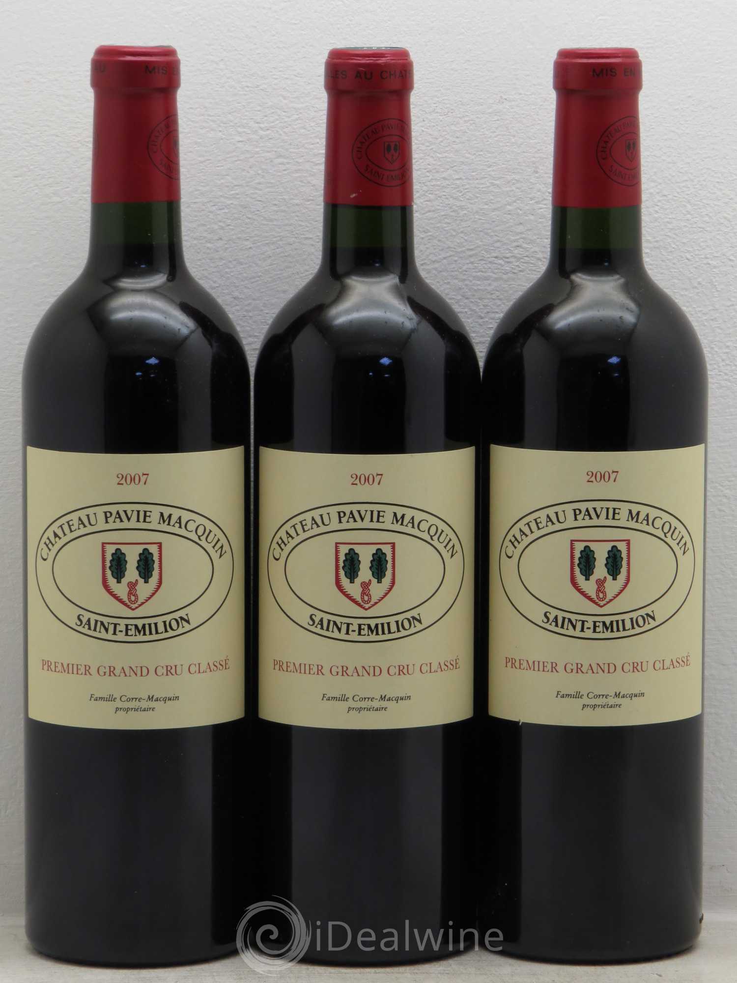 Château Pavie Macquin 1er Grand Cru Classé B 2007 - Lot de 3 bouteilles - 0