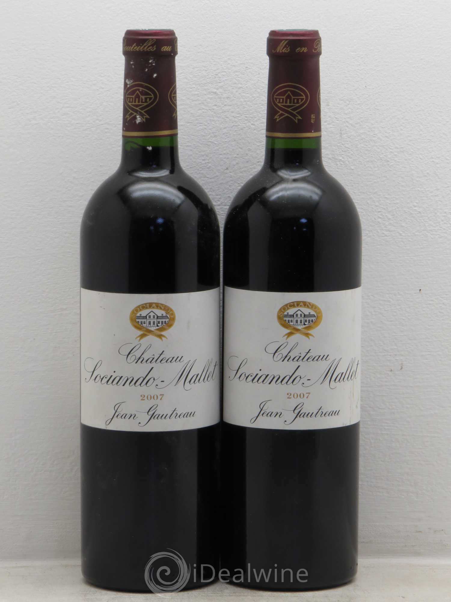 Château Sociando Mallet 2007 - Lot de 2 bouteilles - 0