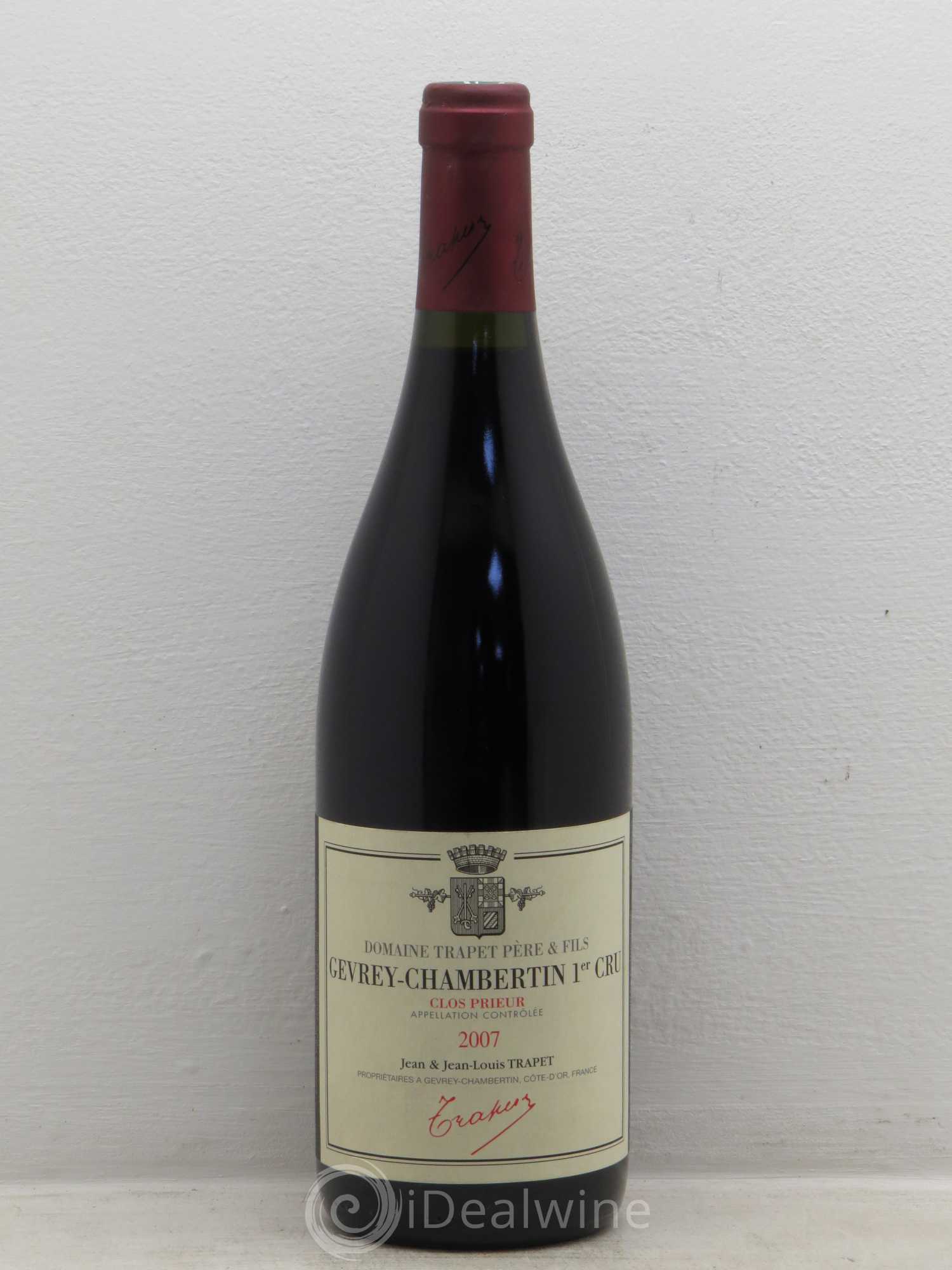 Gevrey-Chambertin 1er Cru Clos Prieur Domaine Trapet 2007 - Lot de 1 bouteille - 0