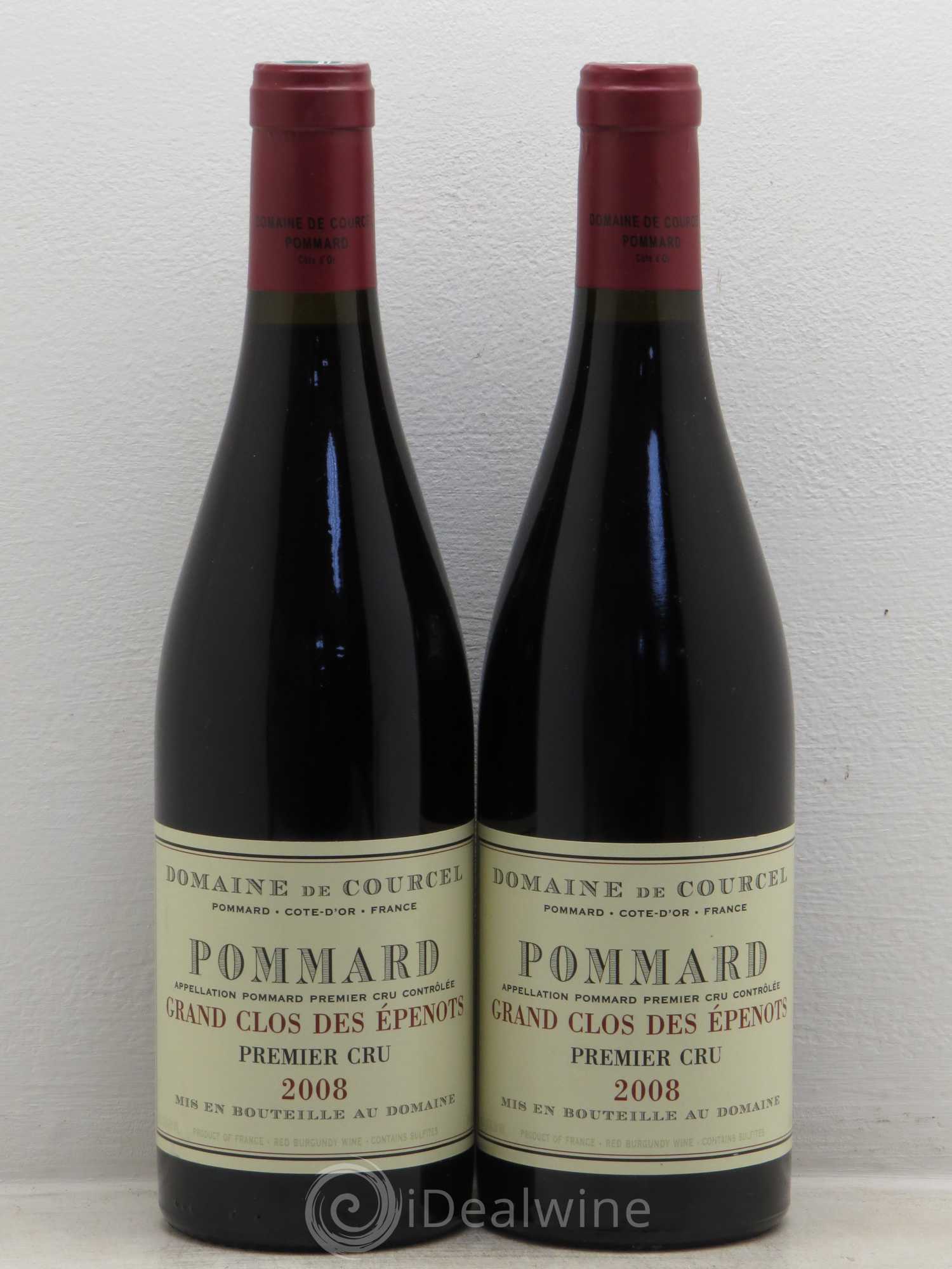 Pommard 1er Cru Grand Clos des Epenots de Courcel (Domaine) 2008 - Lot de 2 bouteilles - 0