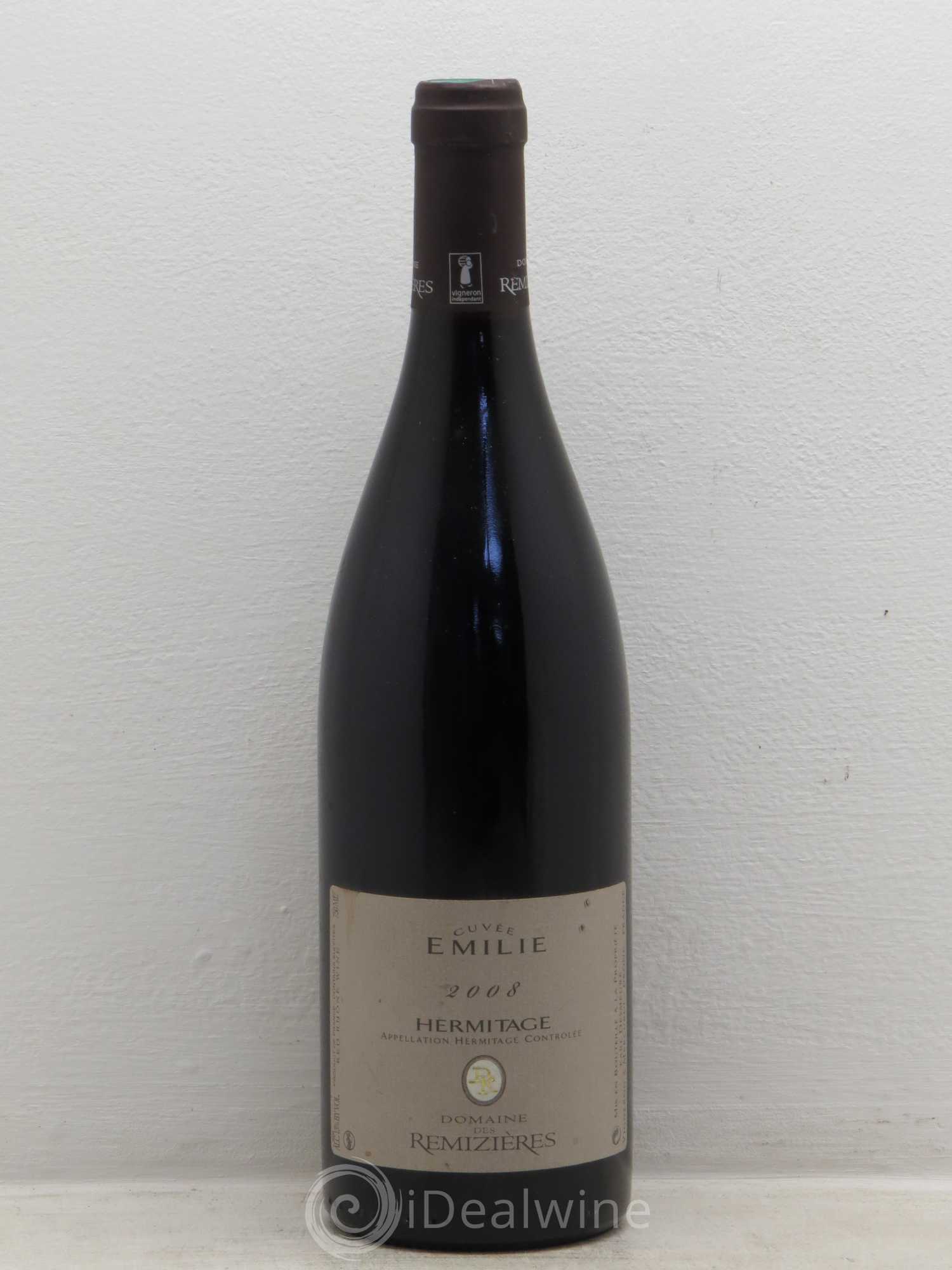 Hermitage Cuvée Emilie Rémizières (Domaine des) 2008 - Lot de 1 bouteille - 0