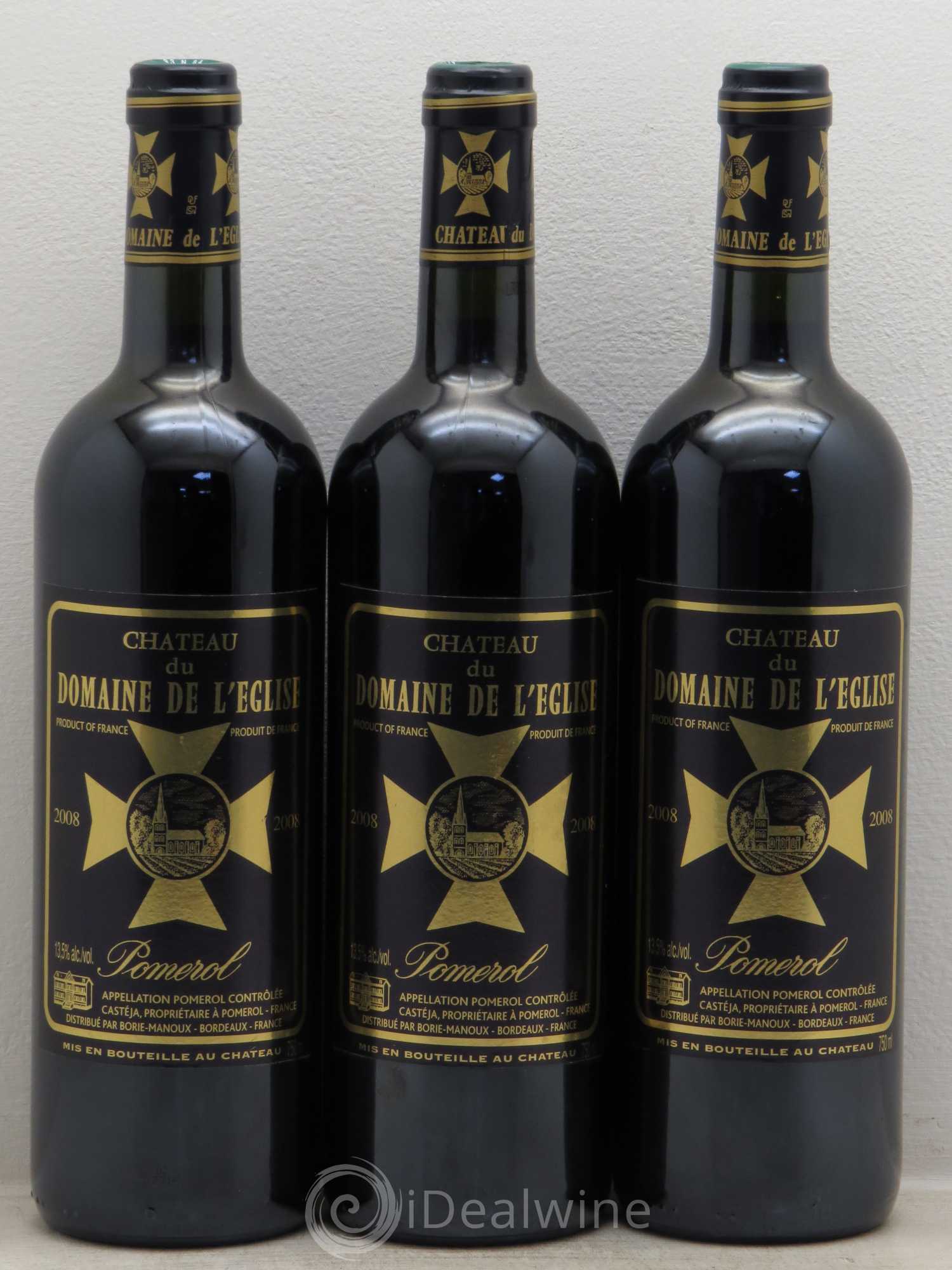 Château du Domaine de l'Église 2008 - Lot de 3 bouteilles - 0