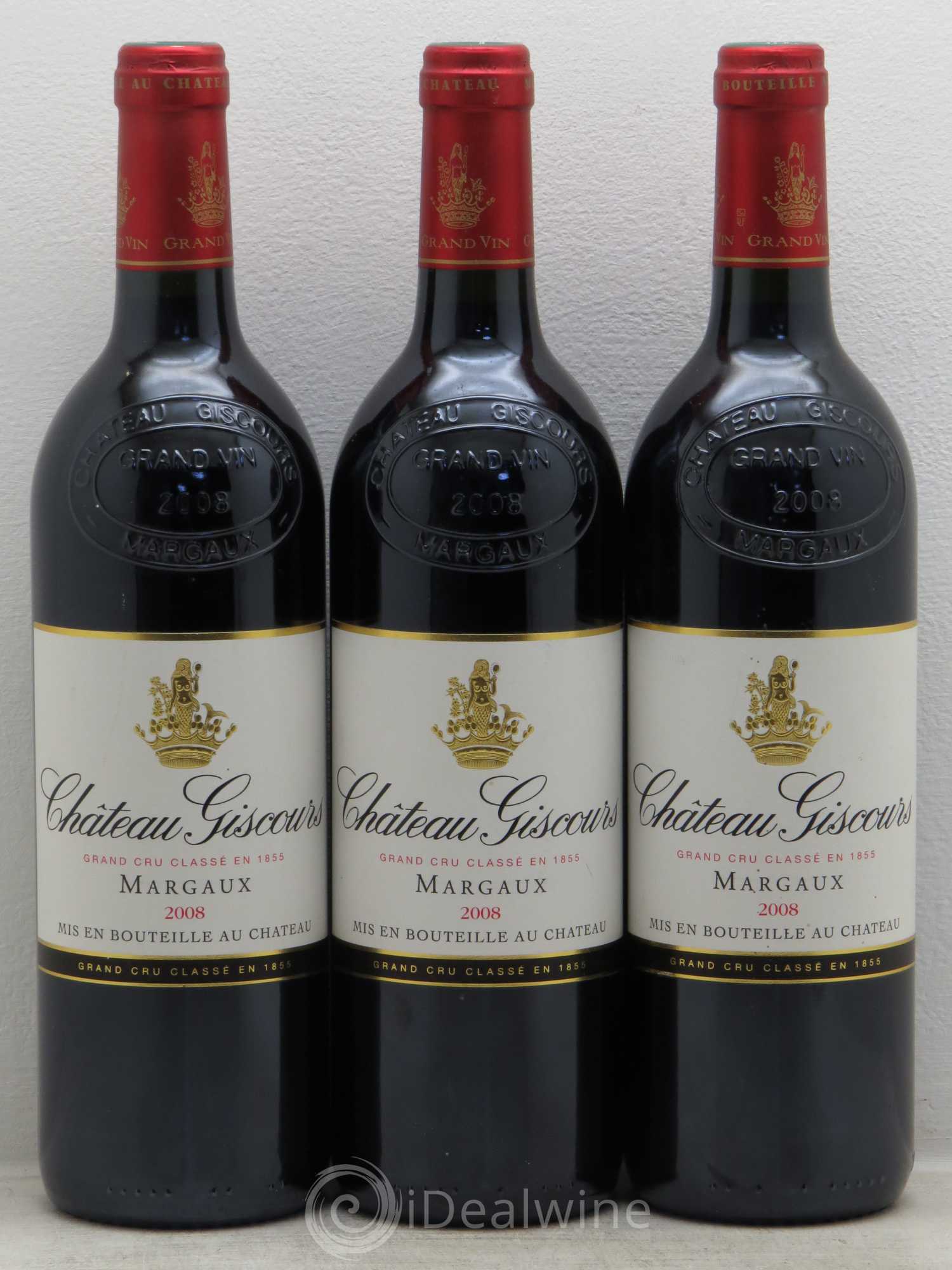 Château Giscours 3ème Grand Cru Classé 2008 - Lot de 3 bouteilles - 0