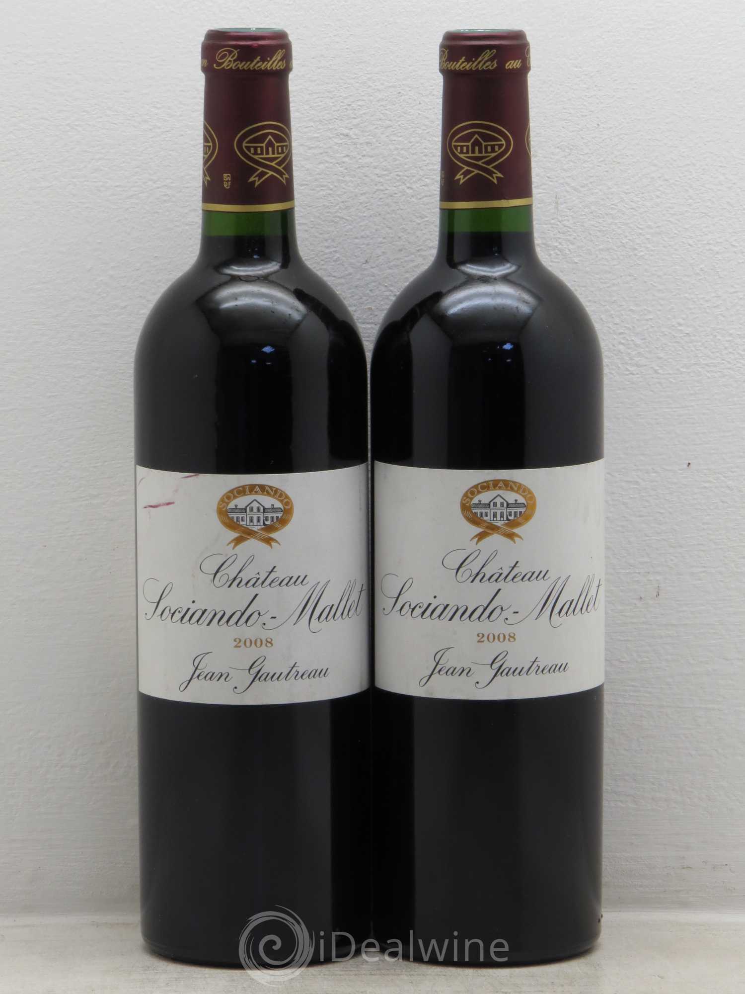 Château Sociando Mallet 2008 - Lot de 2 bouteilles - 0
