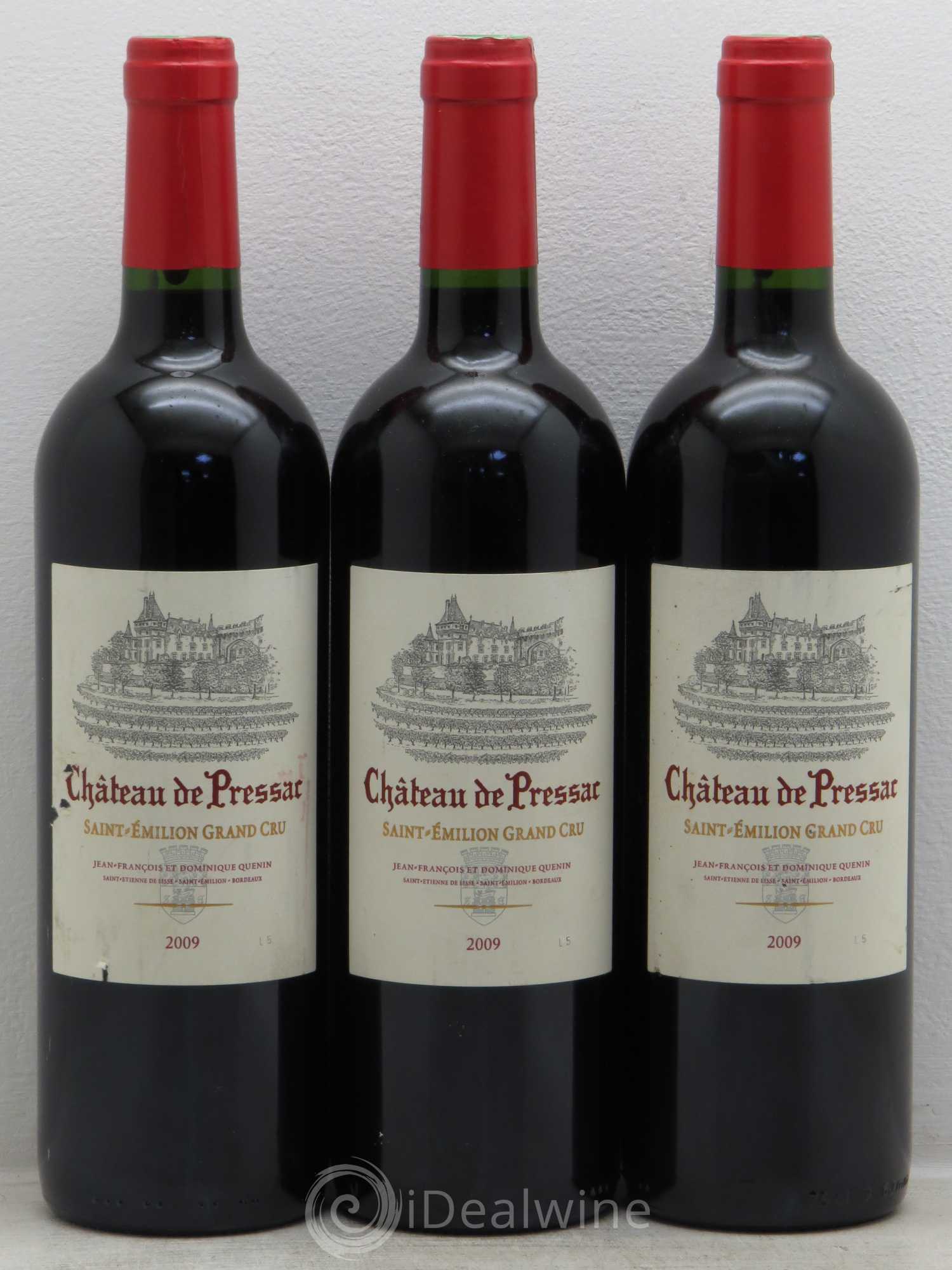 Château de Pressac Grand Cru Classé 2009 - Lot de 3 bouteilles - 0