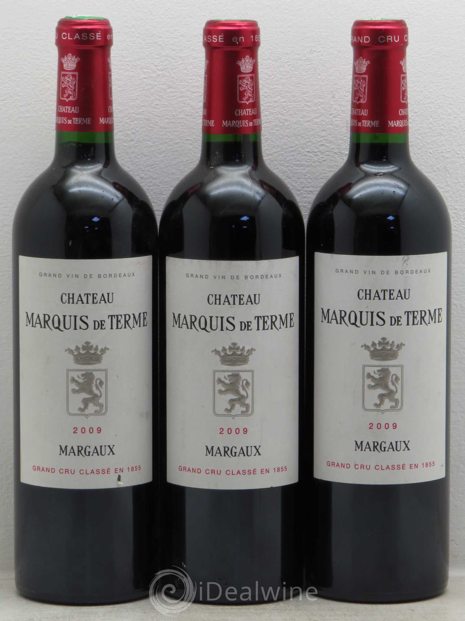 Château Marquis de Terme 4ème Grand Cru Classé 2009 - Lot de 3 bouteilles - 0