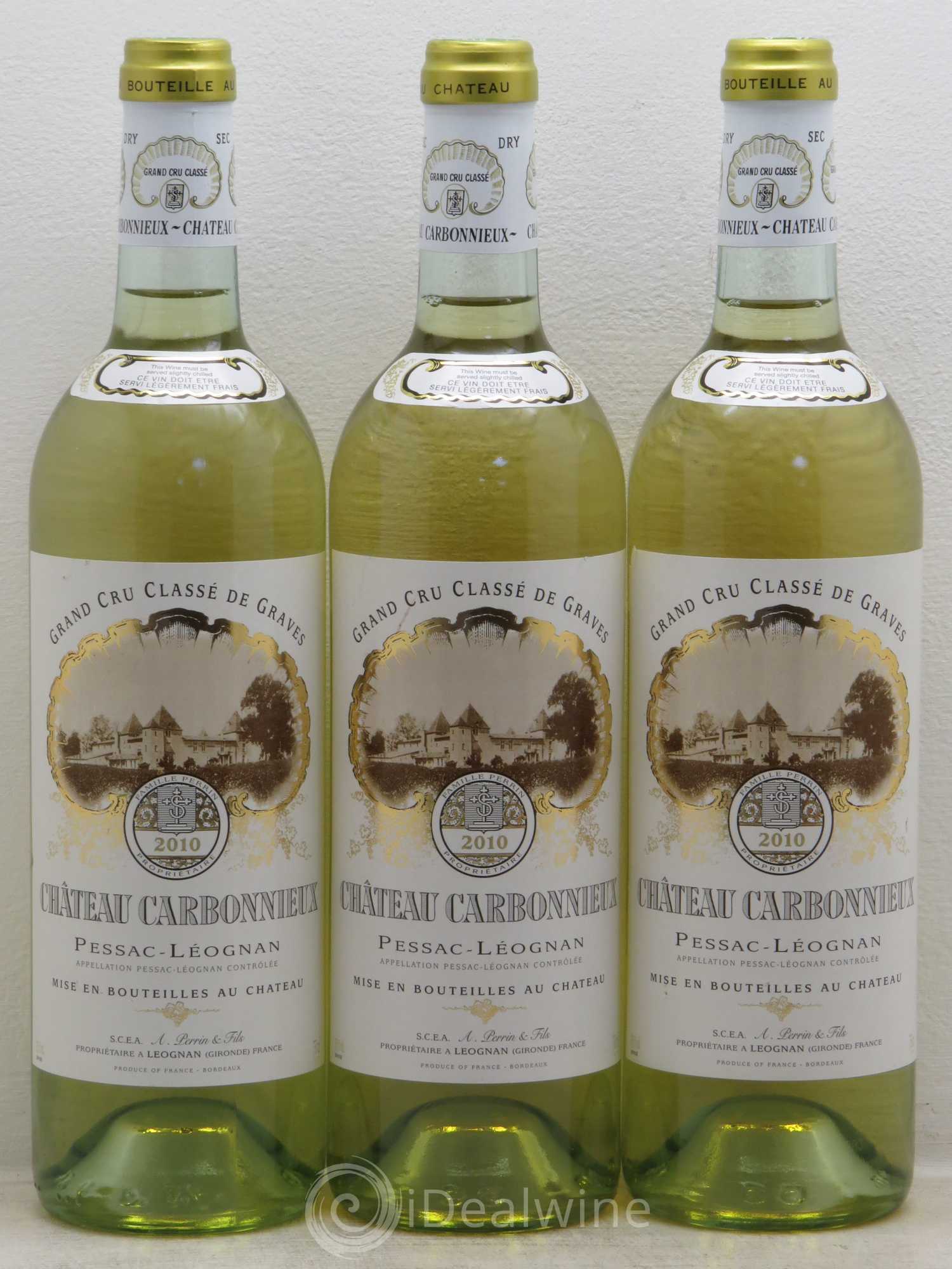 Château Carbonnieux Cru Classé de Graves 2010 - Lot de 3 bouteilles - 0