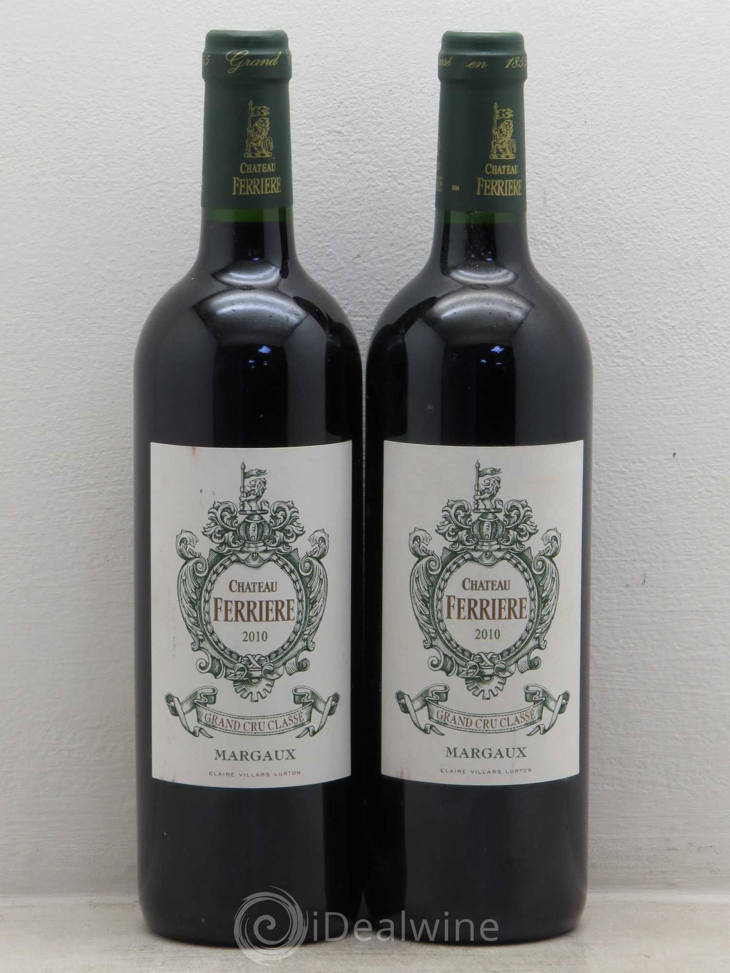 Château Ferrière 3ème Grand Cru Classé 2010 - Lot de 2 bouteilles - 0