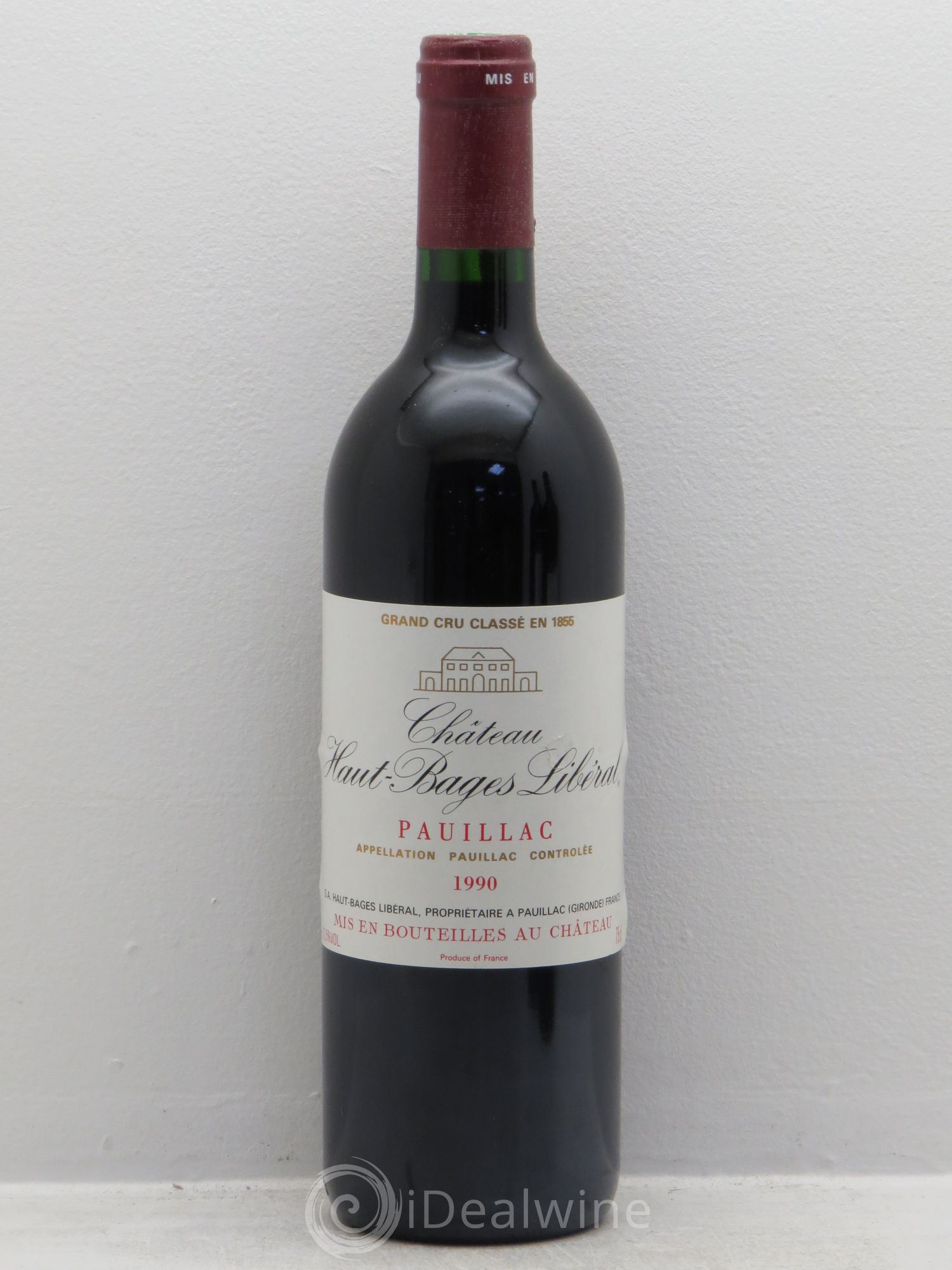 Château Haut Bages Libéral 5ème Grand Cru Classé 1990 - Lot de 1 bouteille - 0