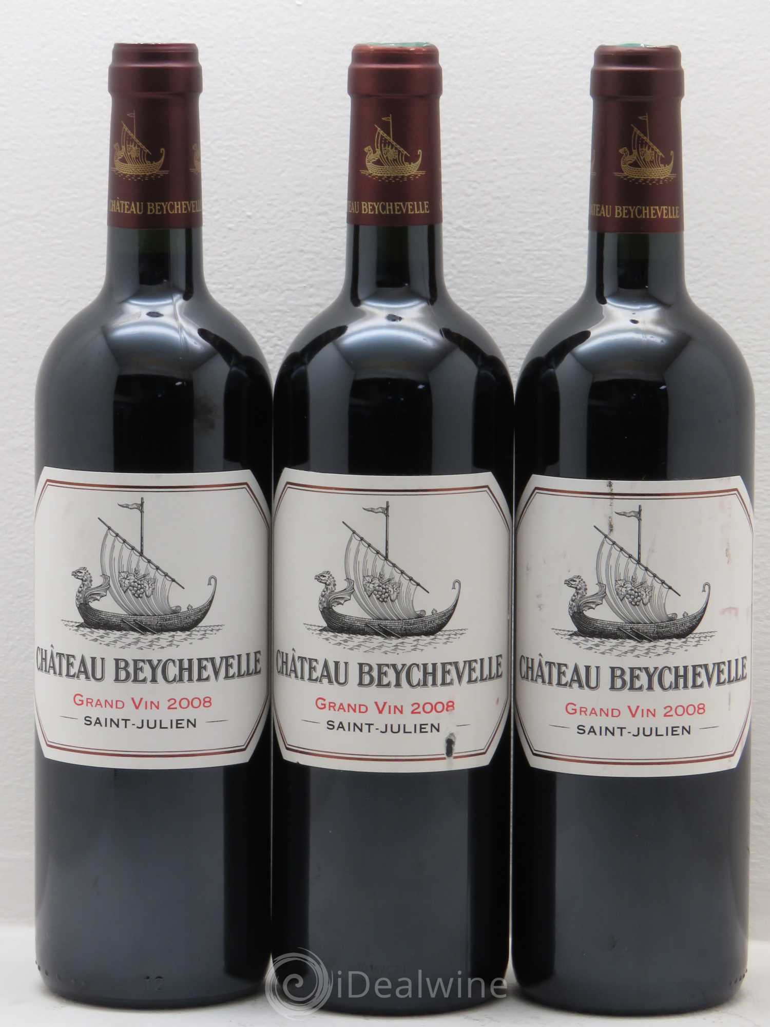 Château Beychevelle 4ème Grand Cru Classé 2008 - Lot de 3 bouteilles - 0