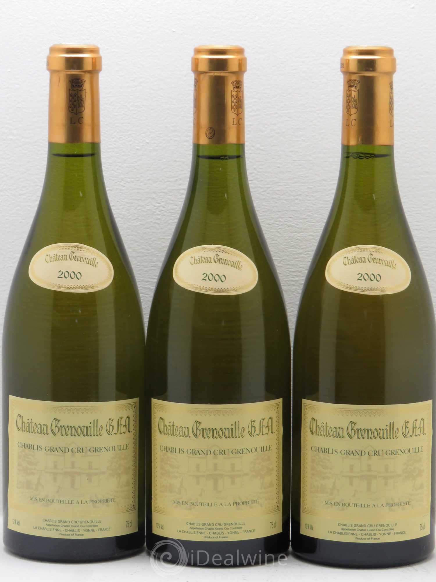 Chablis Grand Cru Château Grenouille 2000 - Posten von 3 Flaschen - 0
