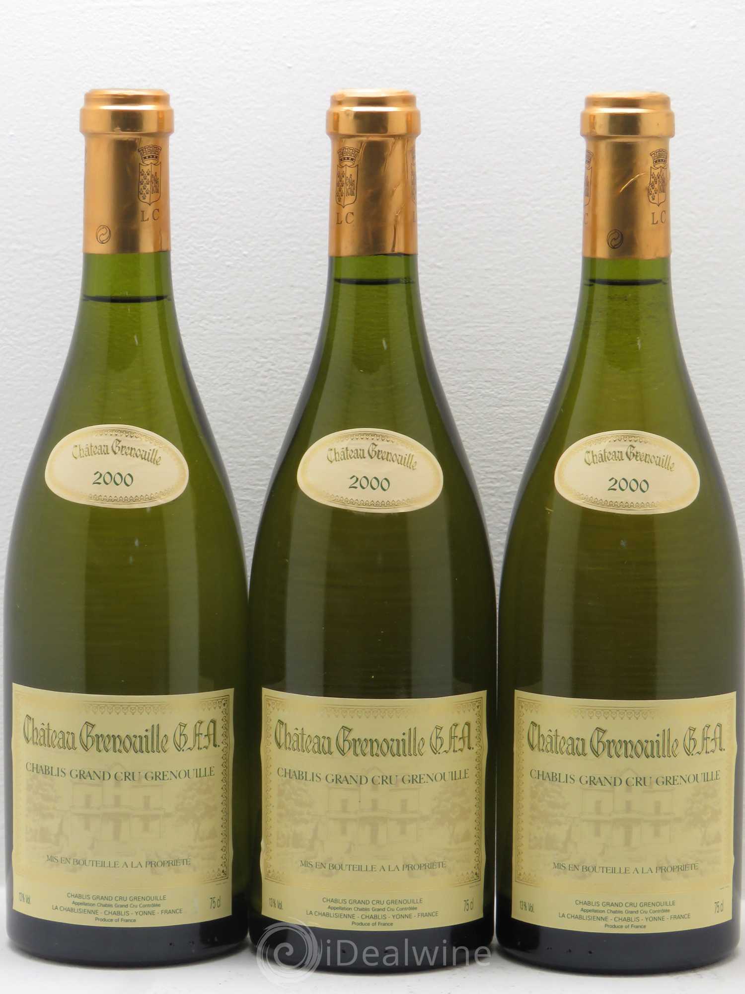 Chablis Grand Cru Château Grenouille 2000 - Posten von 3 Flaschen - 0