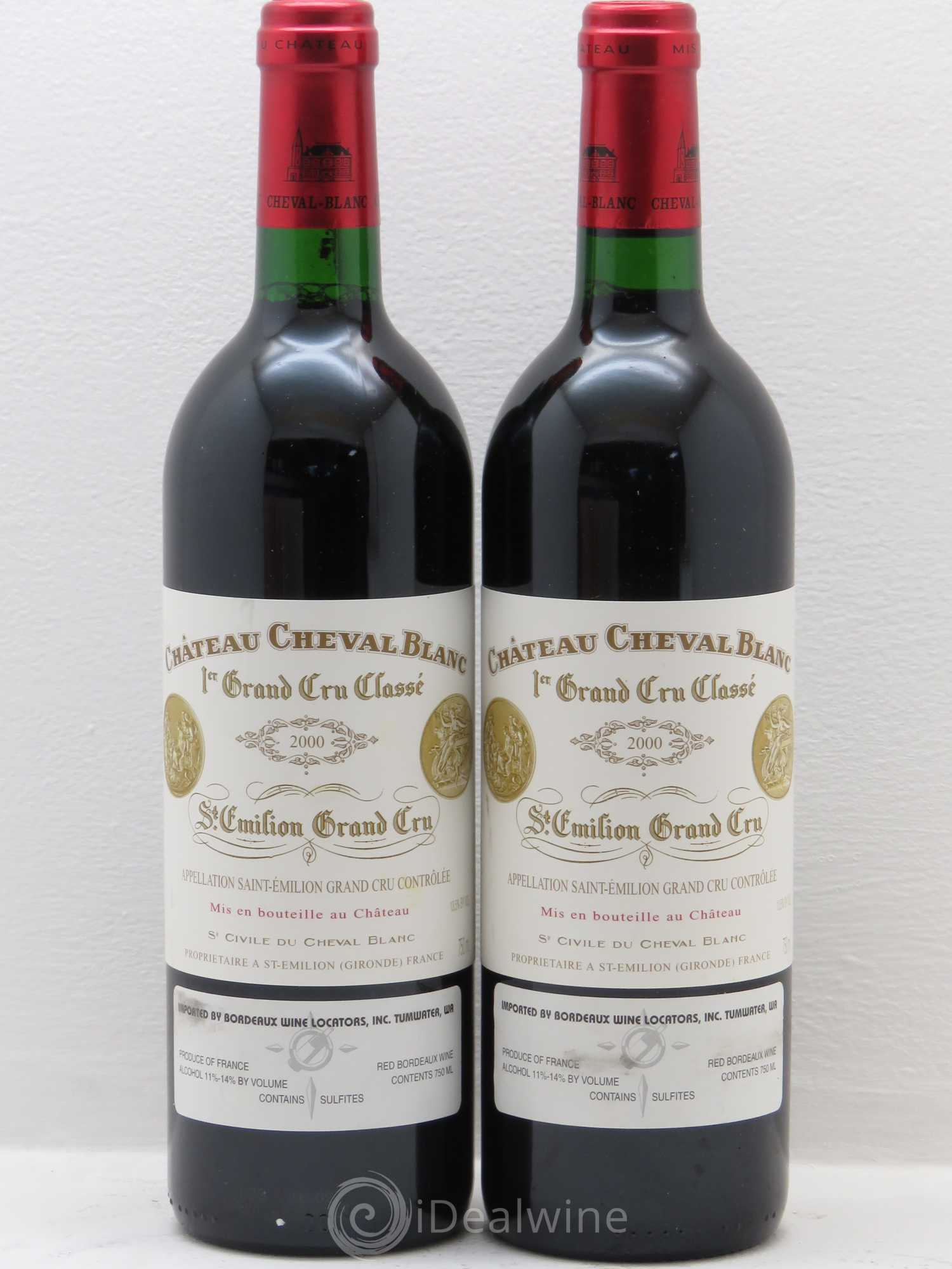 Château Cheval Blanc 1er Grand Cru Classé A 2000 - Lot de 2 bouteilles - 0