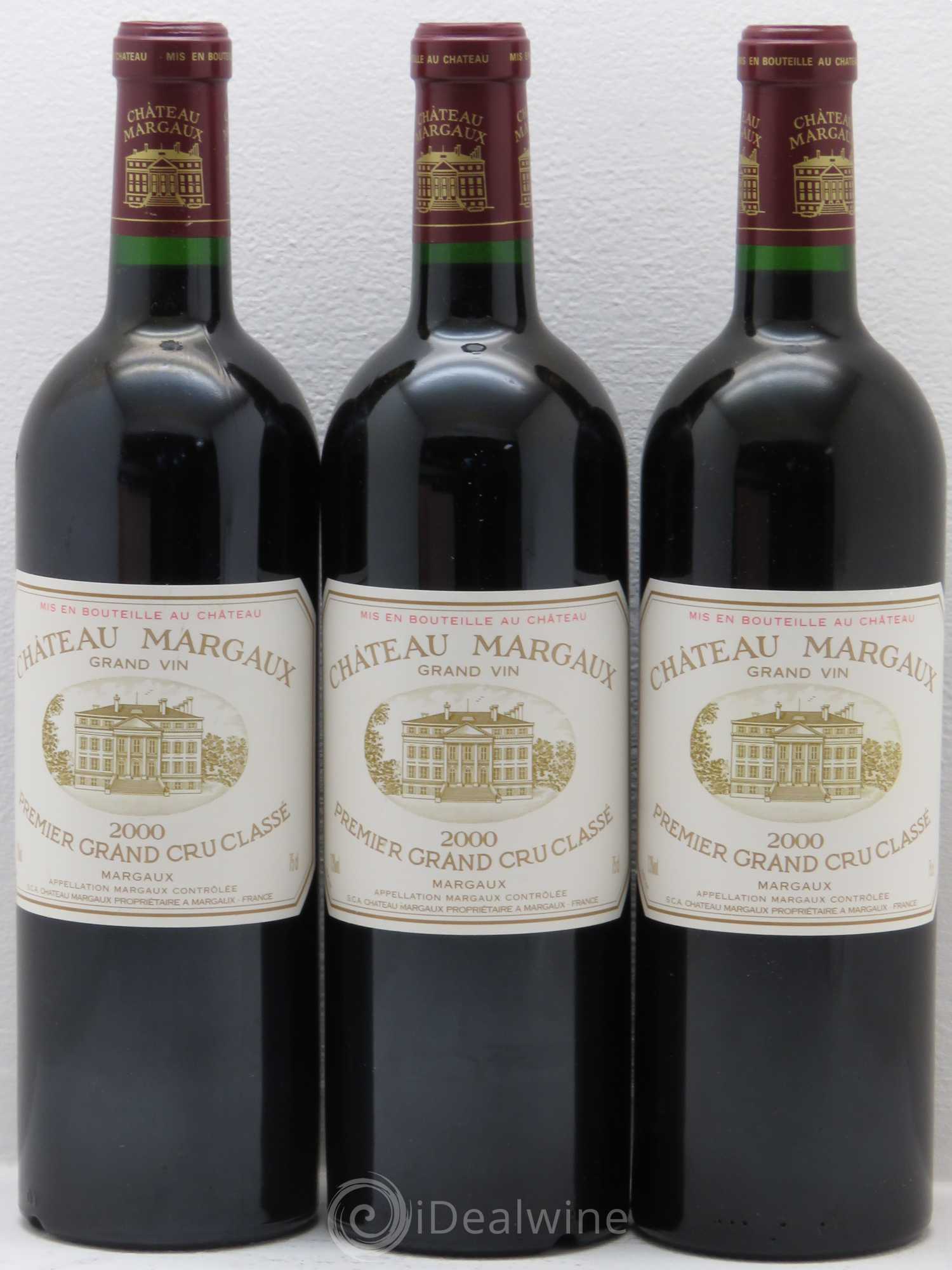 Château Margaux 1er Grand Cru Classé 2000 - Lot de 3 bouteilles - 0