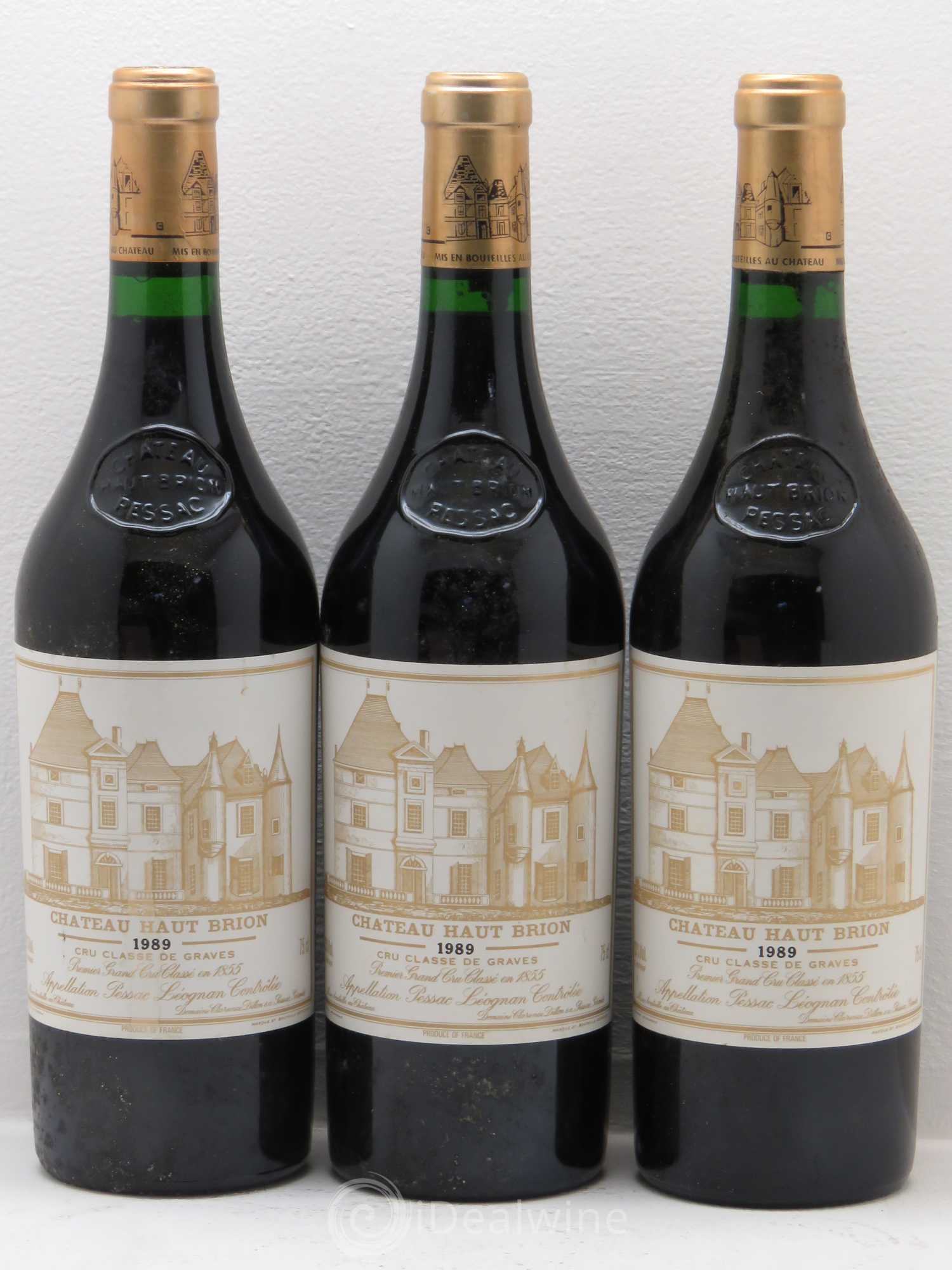 Château Haut Brion 1er Grand Cru Classé 1989 - Lot de 3 bouteilles - 0