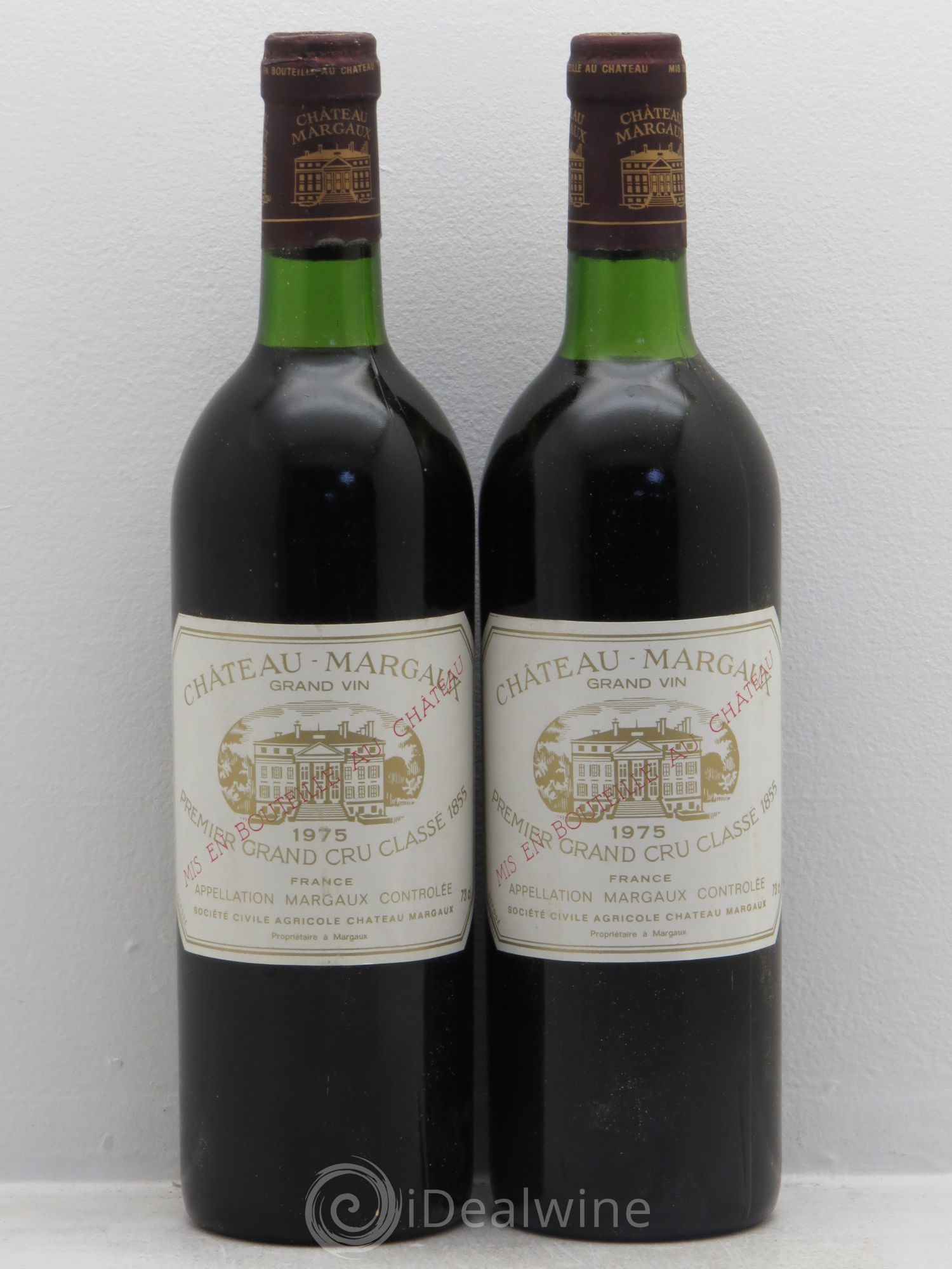 Château Margaux 1er Grand Cru Classé 1975 - Lot de 2 bouteilles - 0