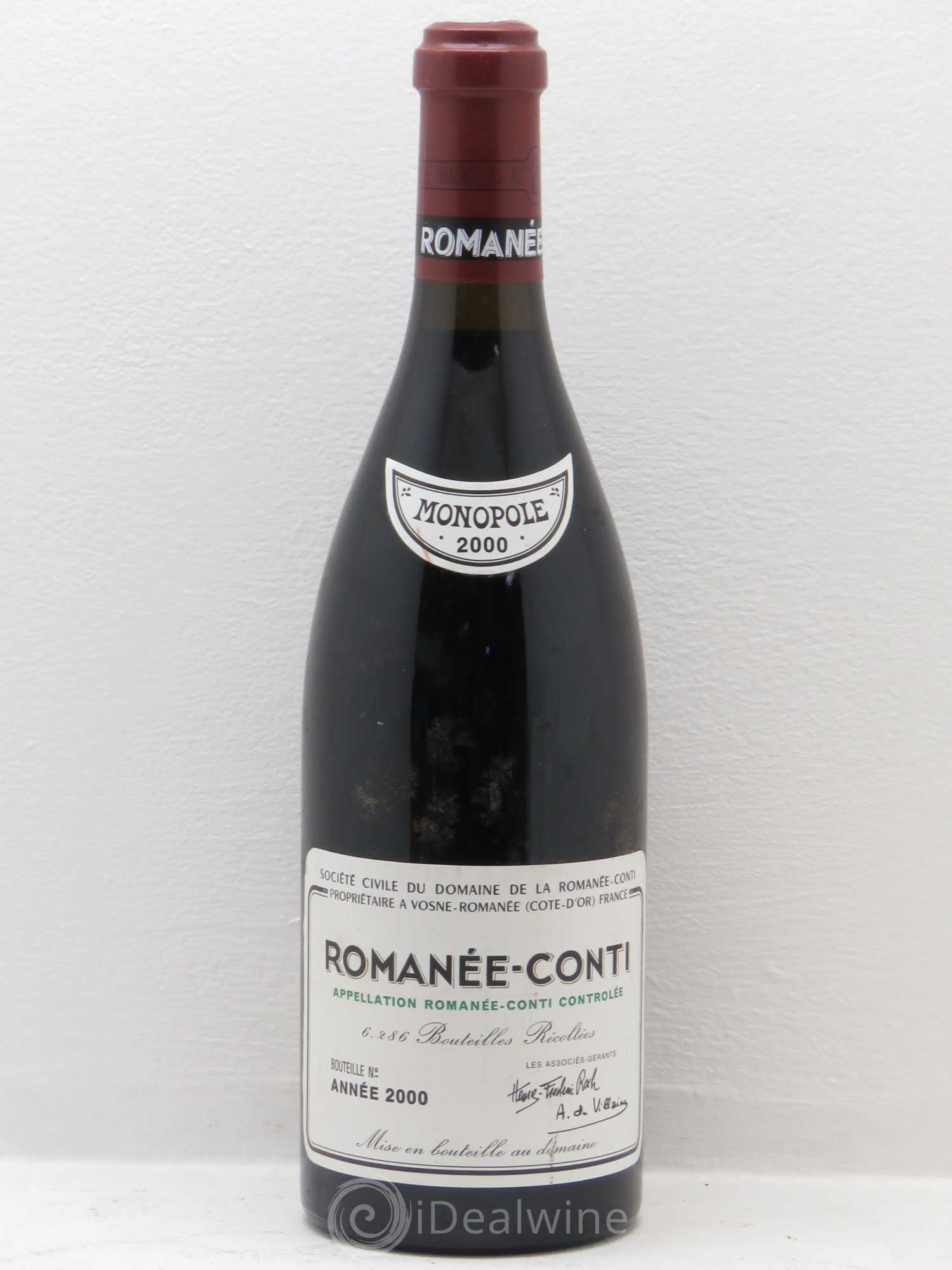 Romanée-Conti Grand Cru Domaine de la Romanée-Conti 2000 - Lot de 1 bouteille - 0