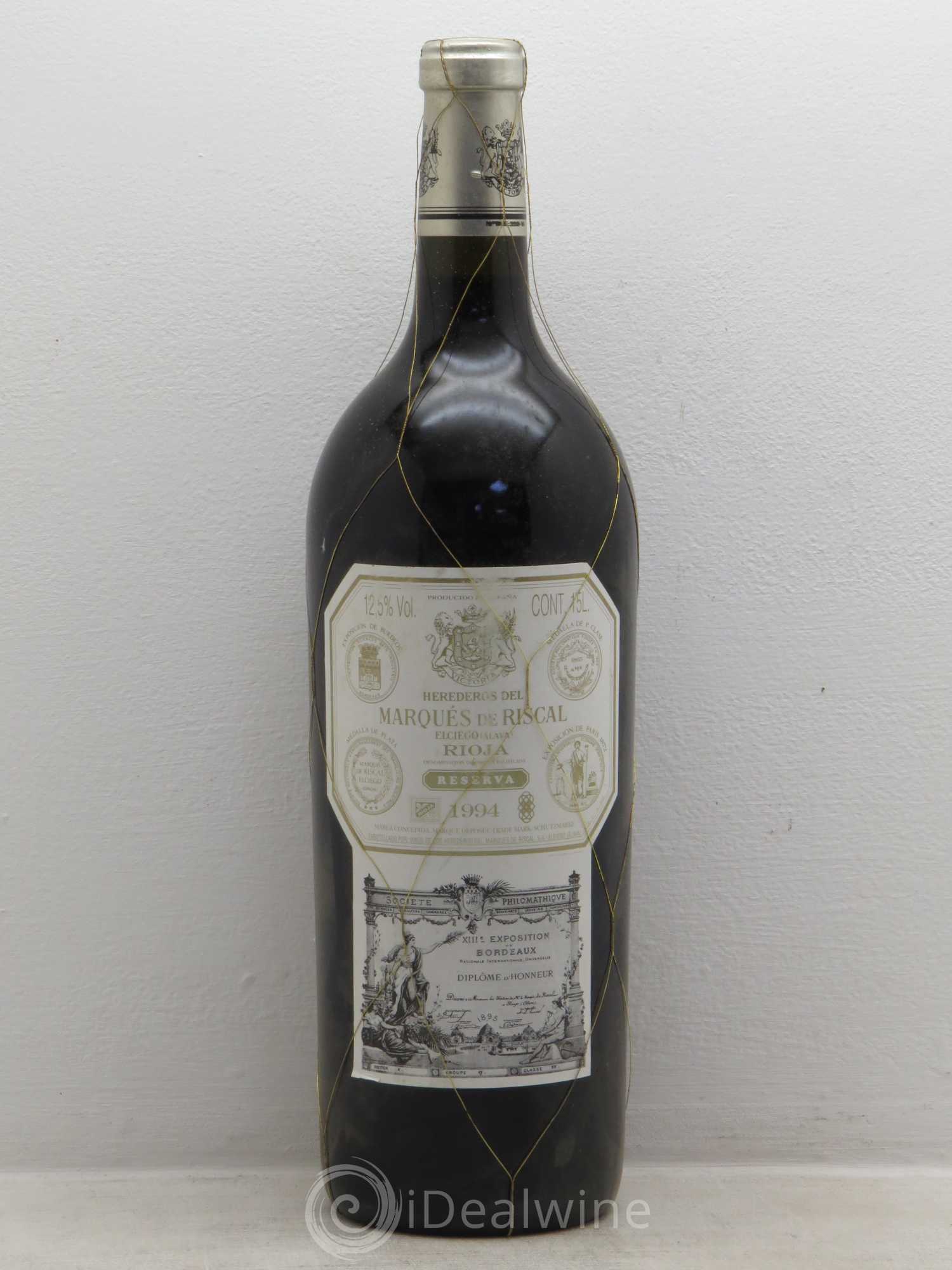 Rioja DOCA Reserva Marqués de Riscal 1994 - Lot of 1 magnum - 0