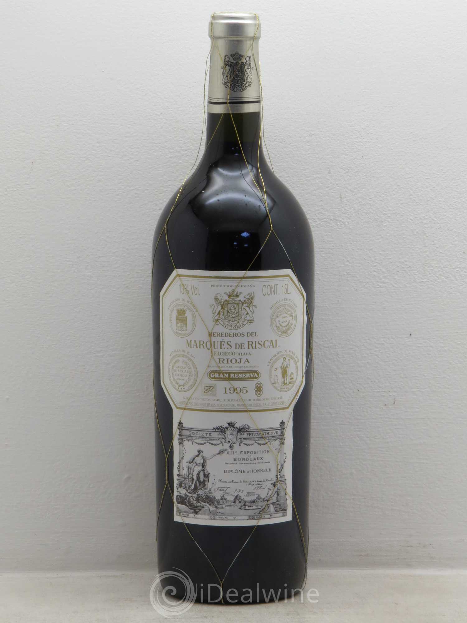 Rioja DOCA Marques de riscal Rioja gran reserva 1995 - Lot of 1 magnum - 0