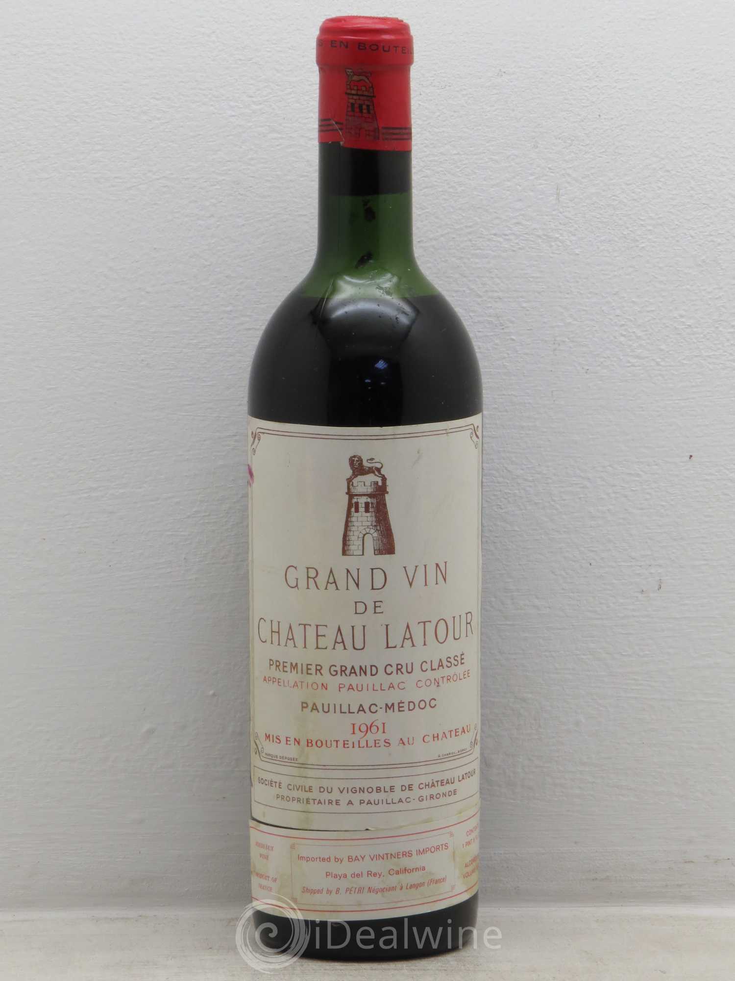 Château Latour 1er Grand Cru Classé 1961 - Lot de 1 bouteille - 0