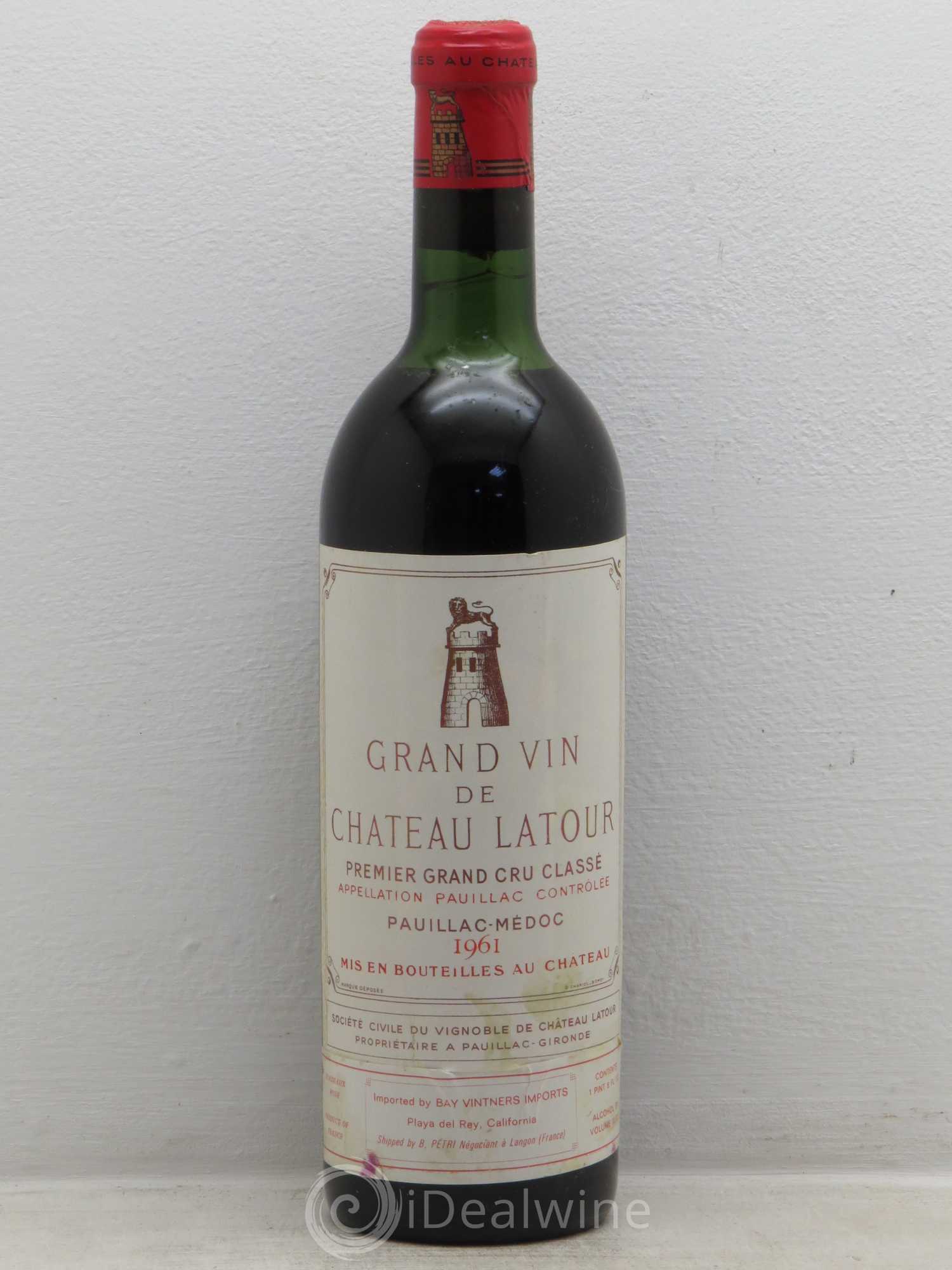 Château Latour 1er Grand Cru Classé 1961 - Lot de 1 bouteille - 0