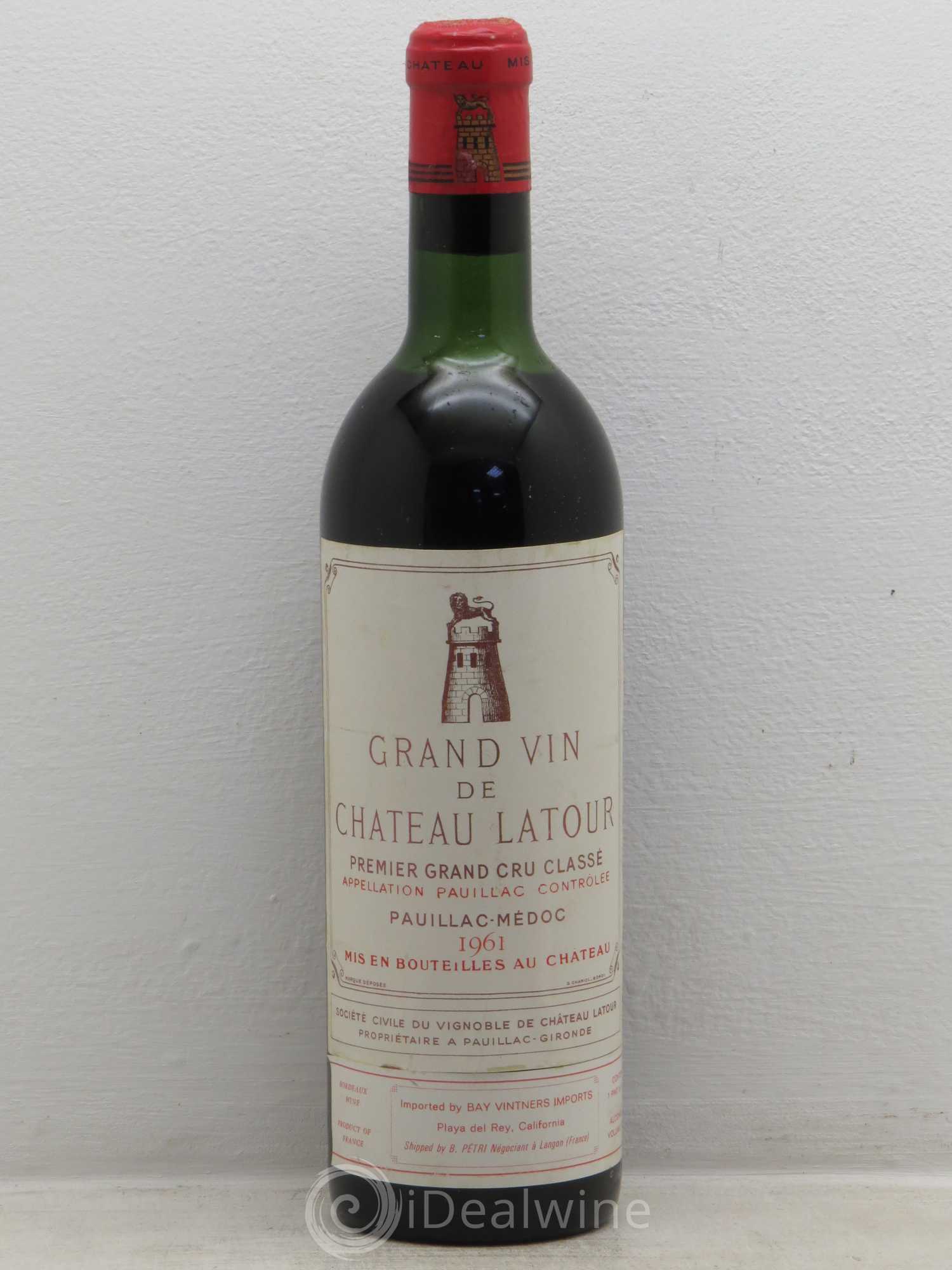 Château Latour 1er Grand Cru Classé 1961 - Lot de 1 bouteille - 0