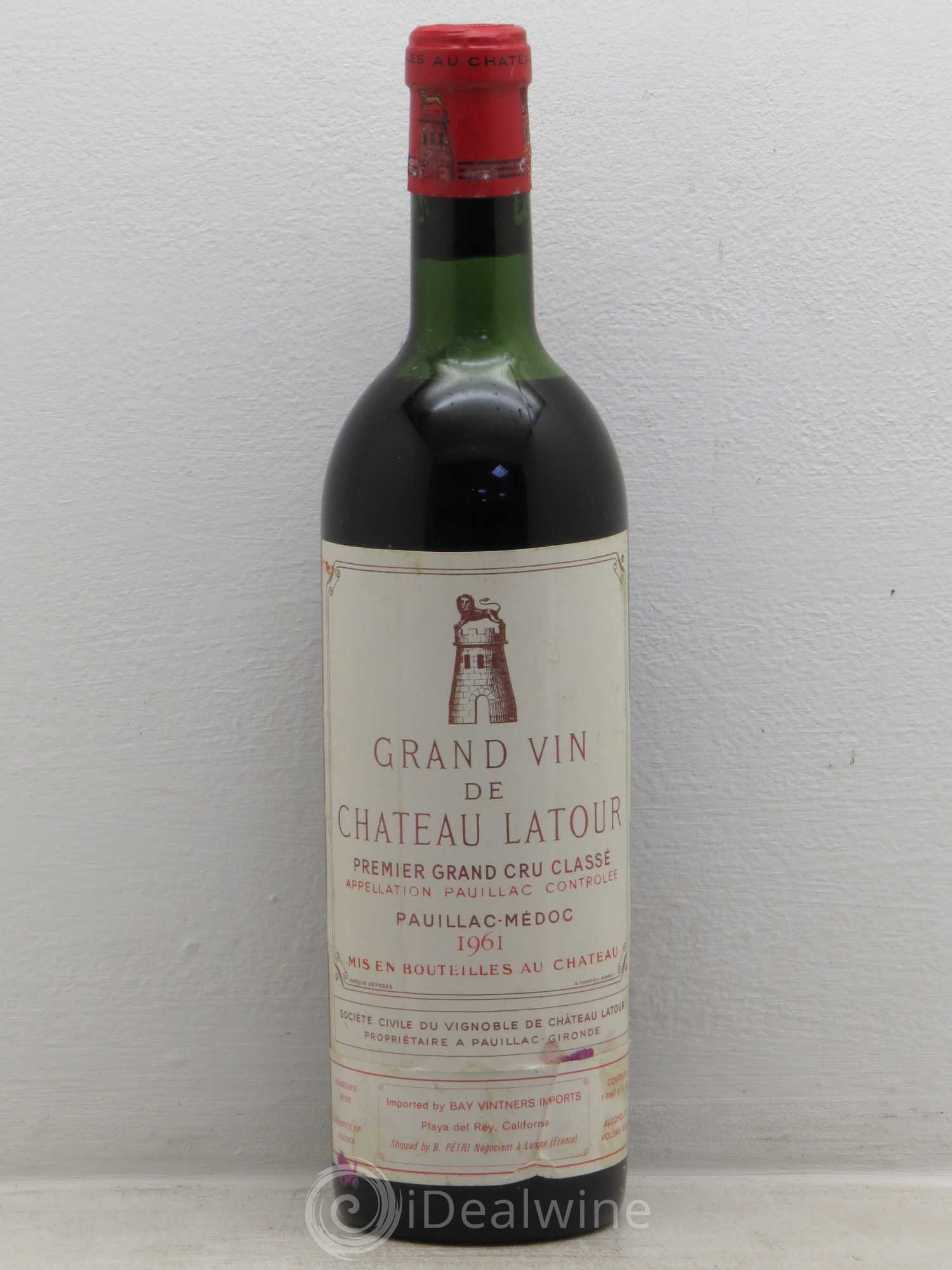 Château Latour 1er Grand Cru Classé 1961 - Lot de 1 bouteille - 0