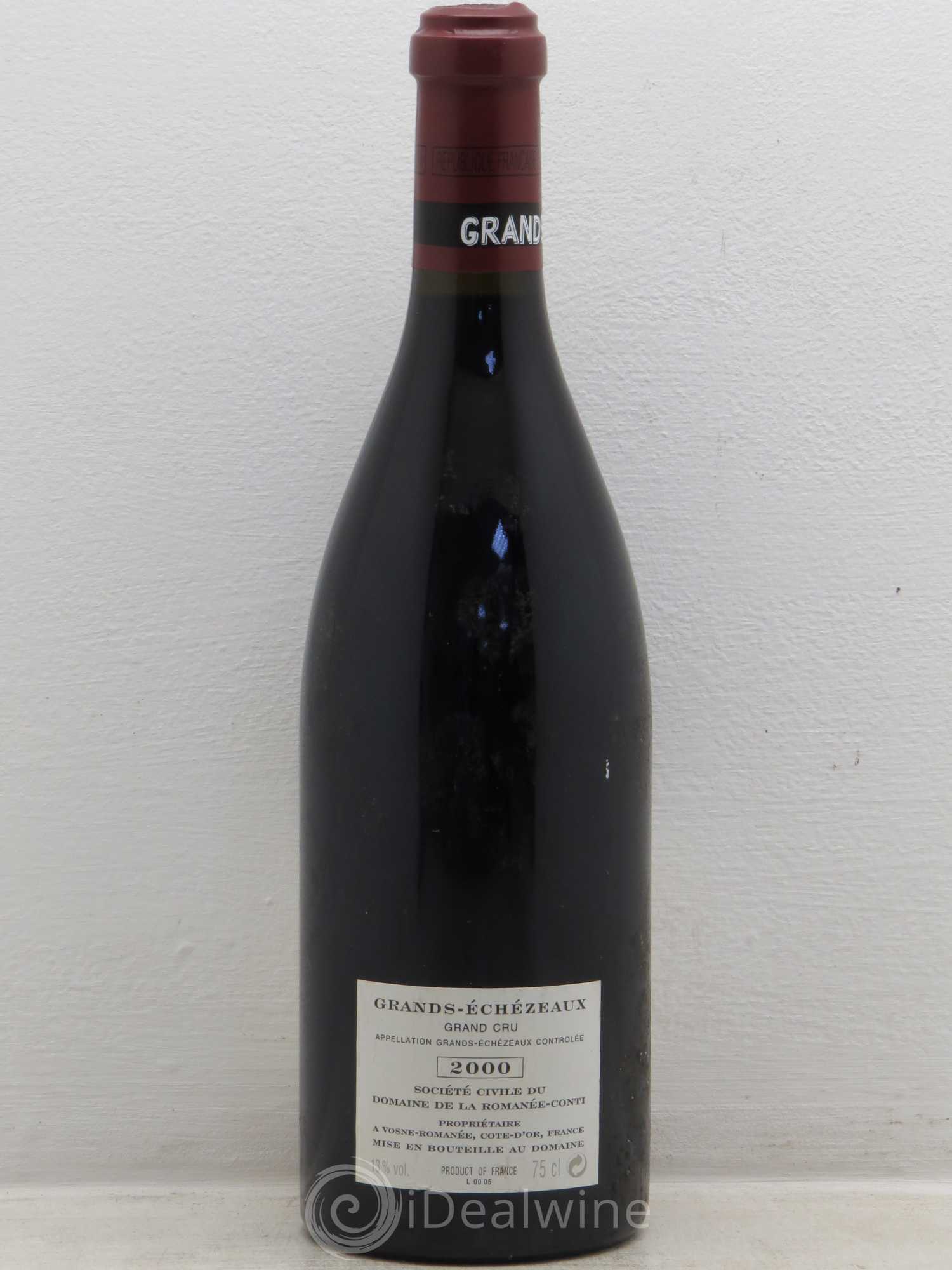 Grands-Echezeaux Grand Cru Domaine de la Romanée-Conti 2000 - Lot de 1 bouteille - 1