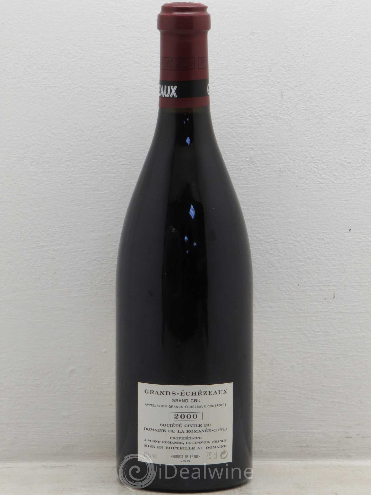 Grands-Echezeaux Grand Cru Domaine de la Romanée-Conti 2000 - Lot de 1 bouteille - 1