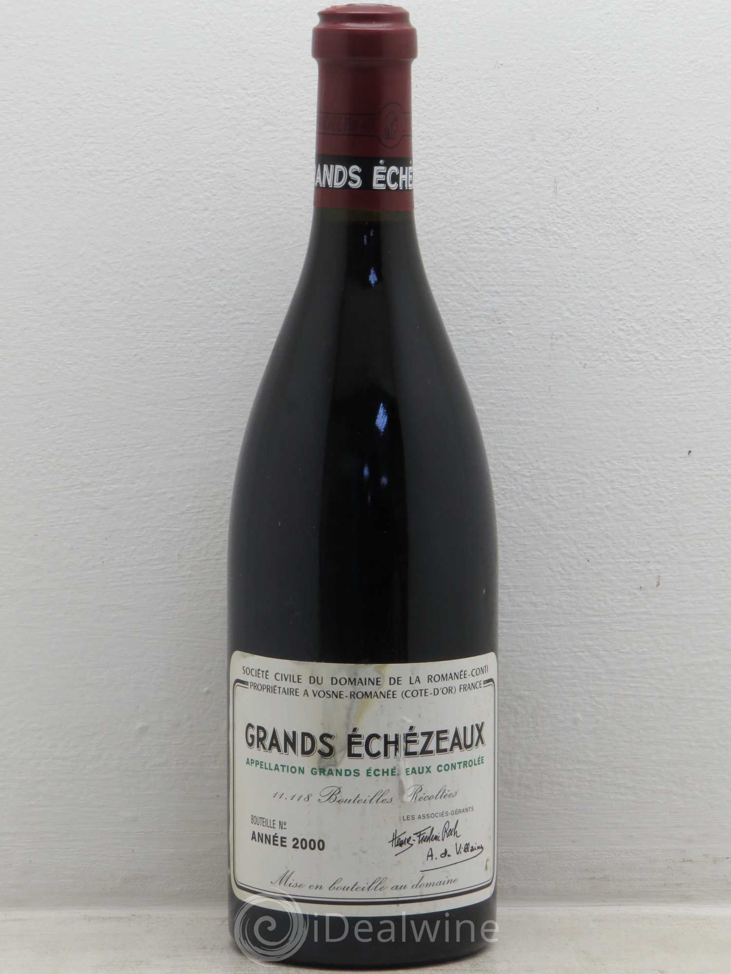 Grands-Echezeaux Grand Cru Domaine de la Romanée-Conti 2000 - Lot de 1 bouteille - 0