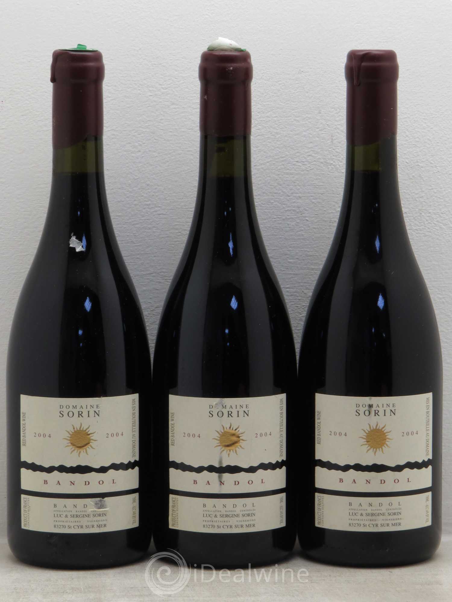 Bandol sorin 2004 - Posten von 3 Flaschen - 0