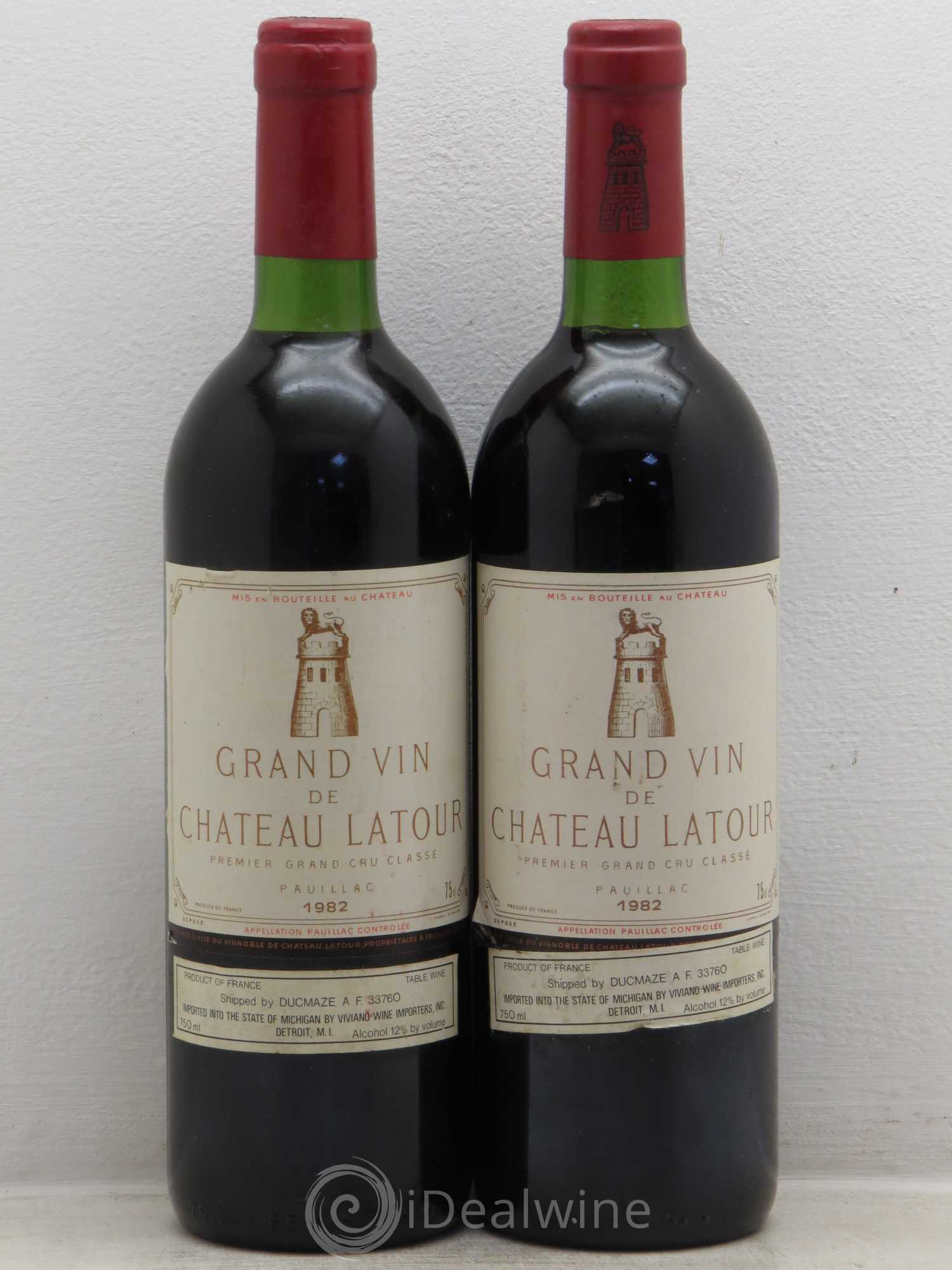 Château Latour 1er Grand Cru Classé 1982 - Lot de 2 bouteilles - 0