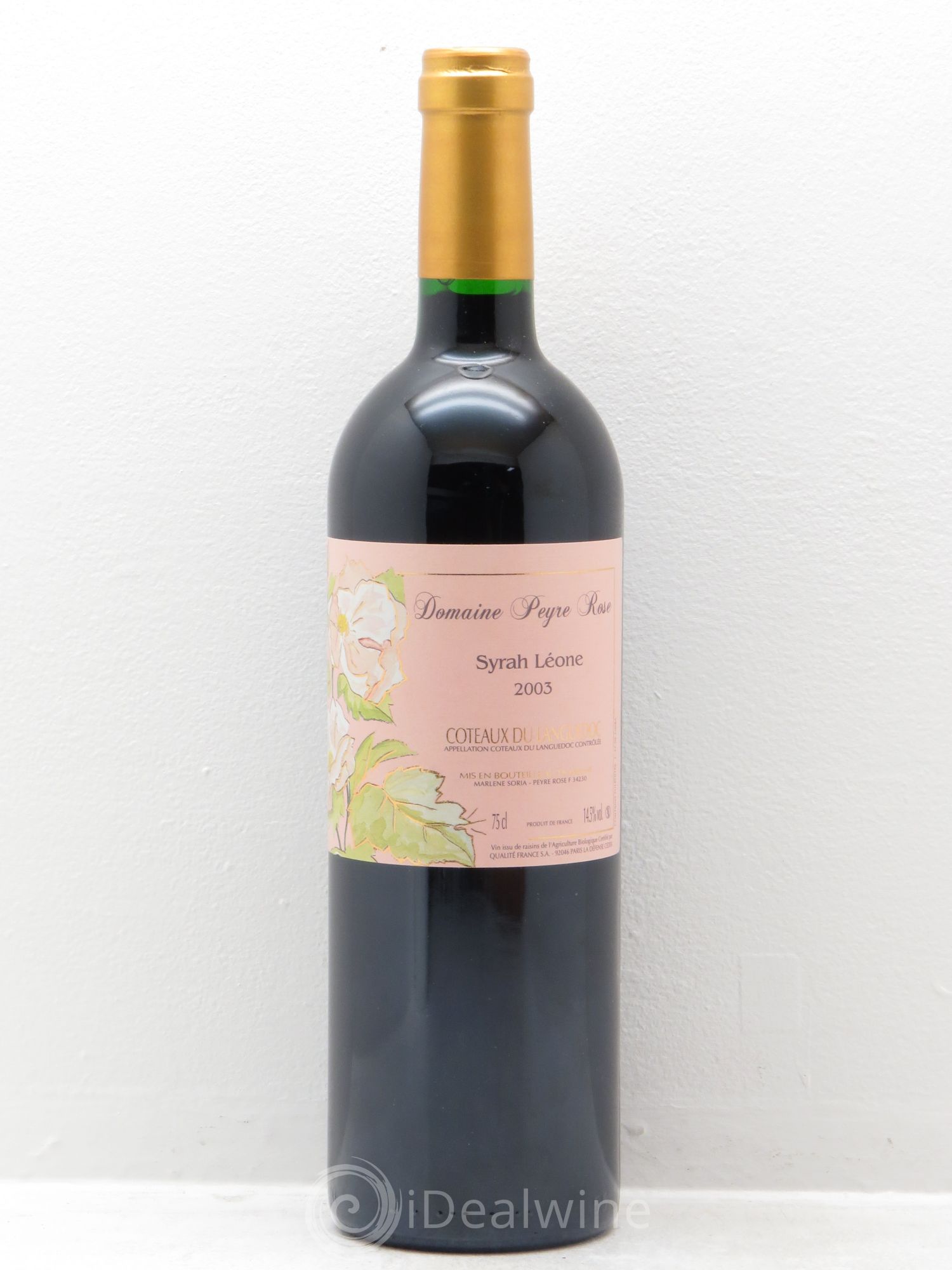 Coteaux du Languedoc Domaine Peyre Rose Belle Léone (anciennement Syrah Léone) Marlène Soria 2003 - Lot de 1 bouteille - 0