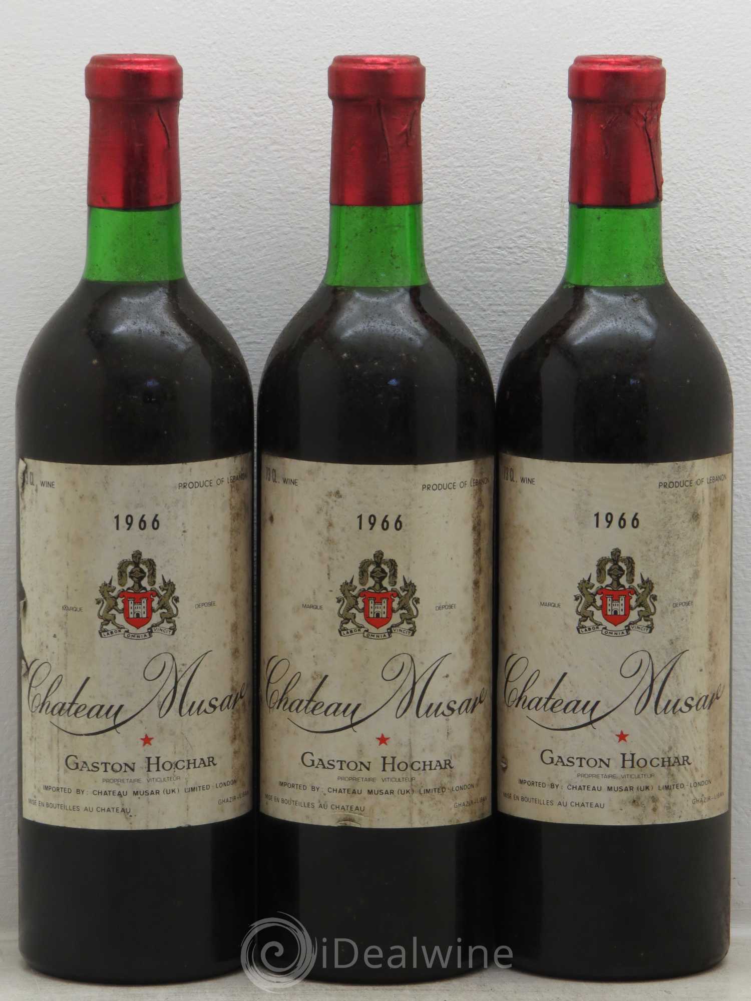 Château Musar Serge Hochar 1966 - Lot de 3 bouteilles - 0
