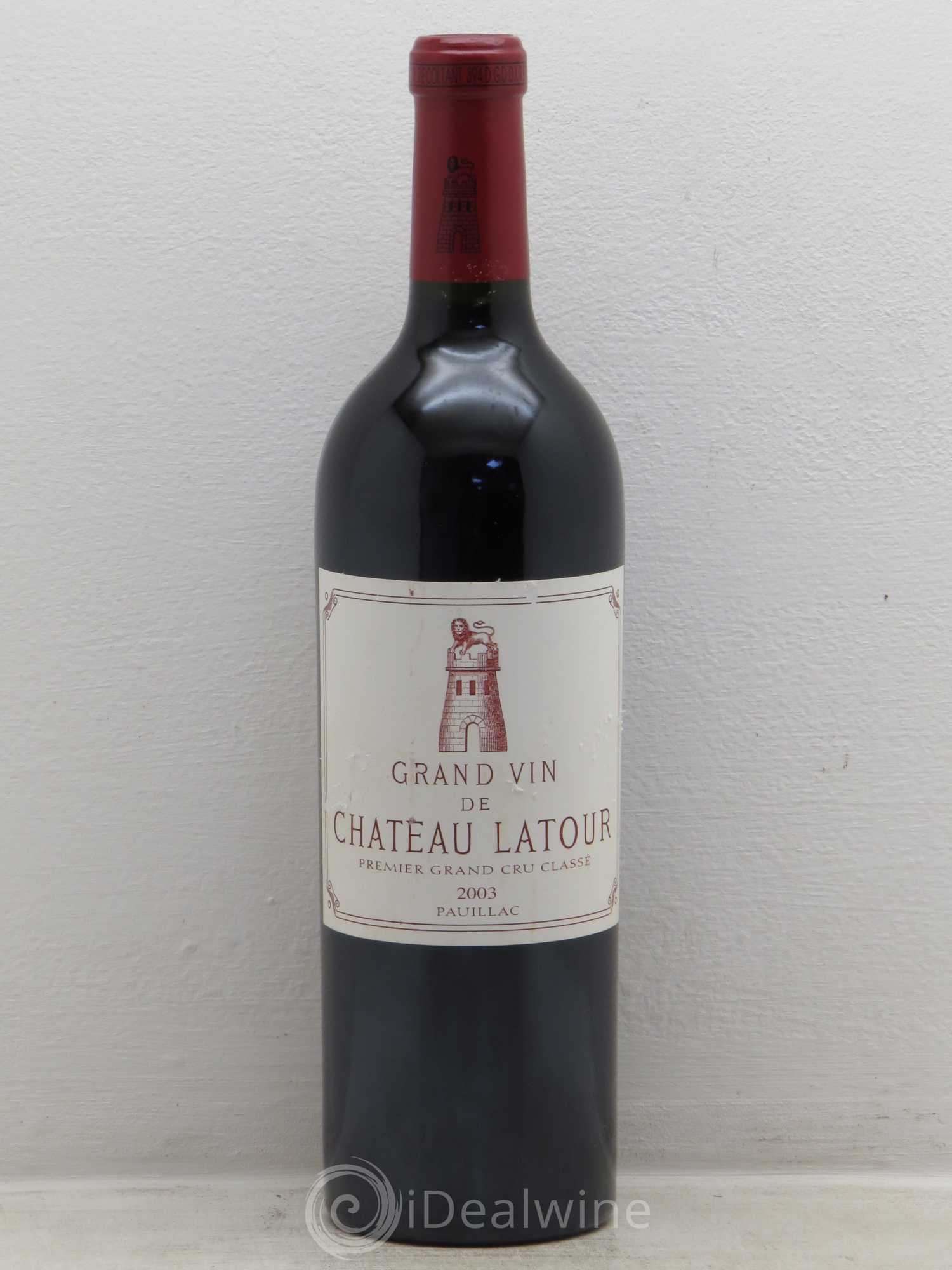 Château Latour 1er Grand Cru Classé 2003 - Lot de 1 bouteille - 0