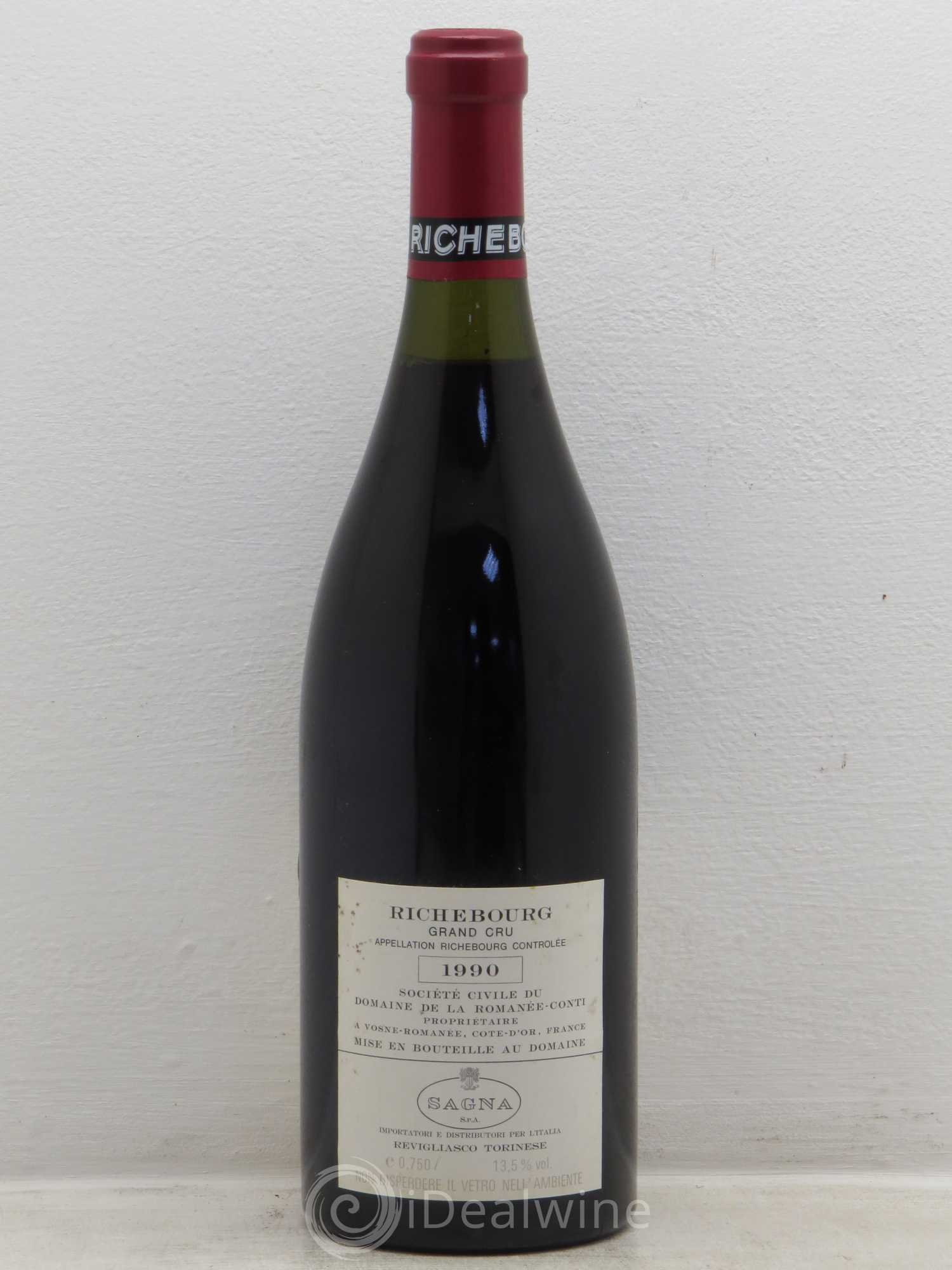 Richebourg Grand Cru Domaine de la Romanée-Conti 1990 - Lot de 1 bouteille - 1