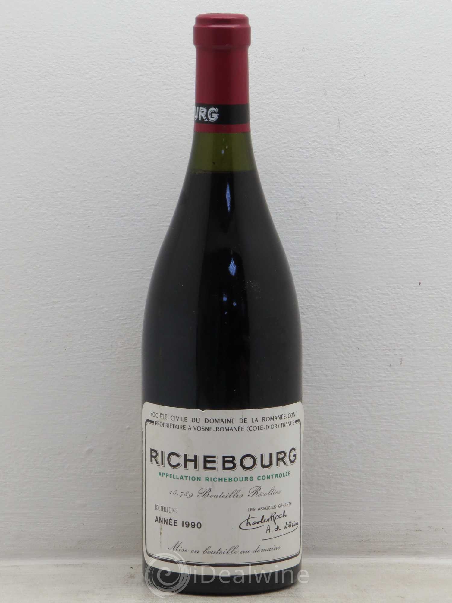 Richebourg Grand Cru Domaine de la Romanée-Conti 1990 - Lot de 1 bouteille - 0
