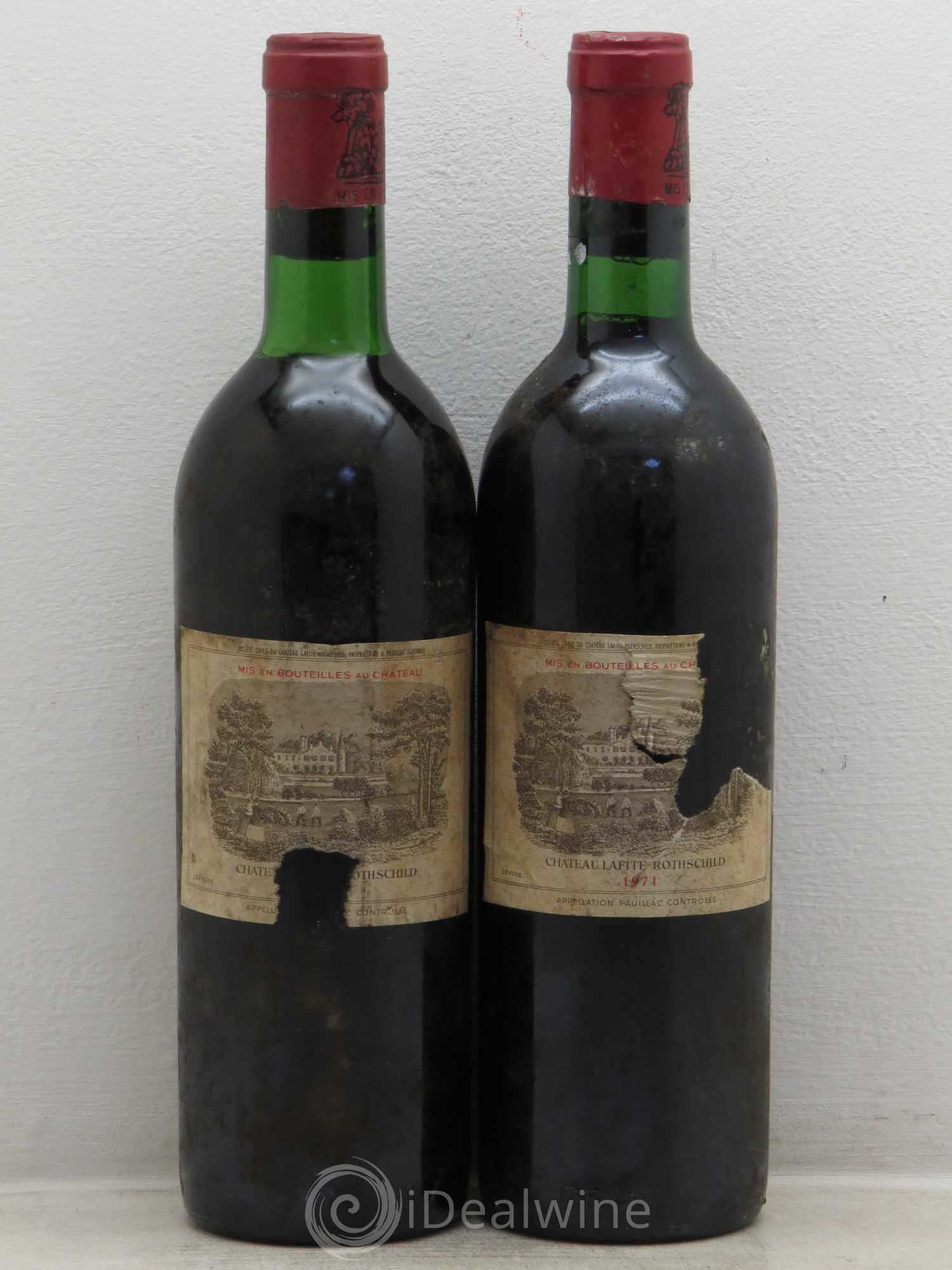 Château Lafite Rothschild 1er Grand Cru Classé 1971 - Lot de 2 bouteilles - 0