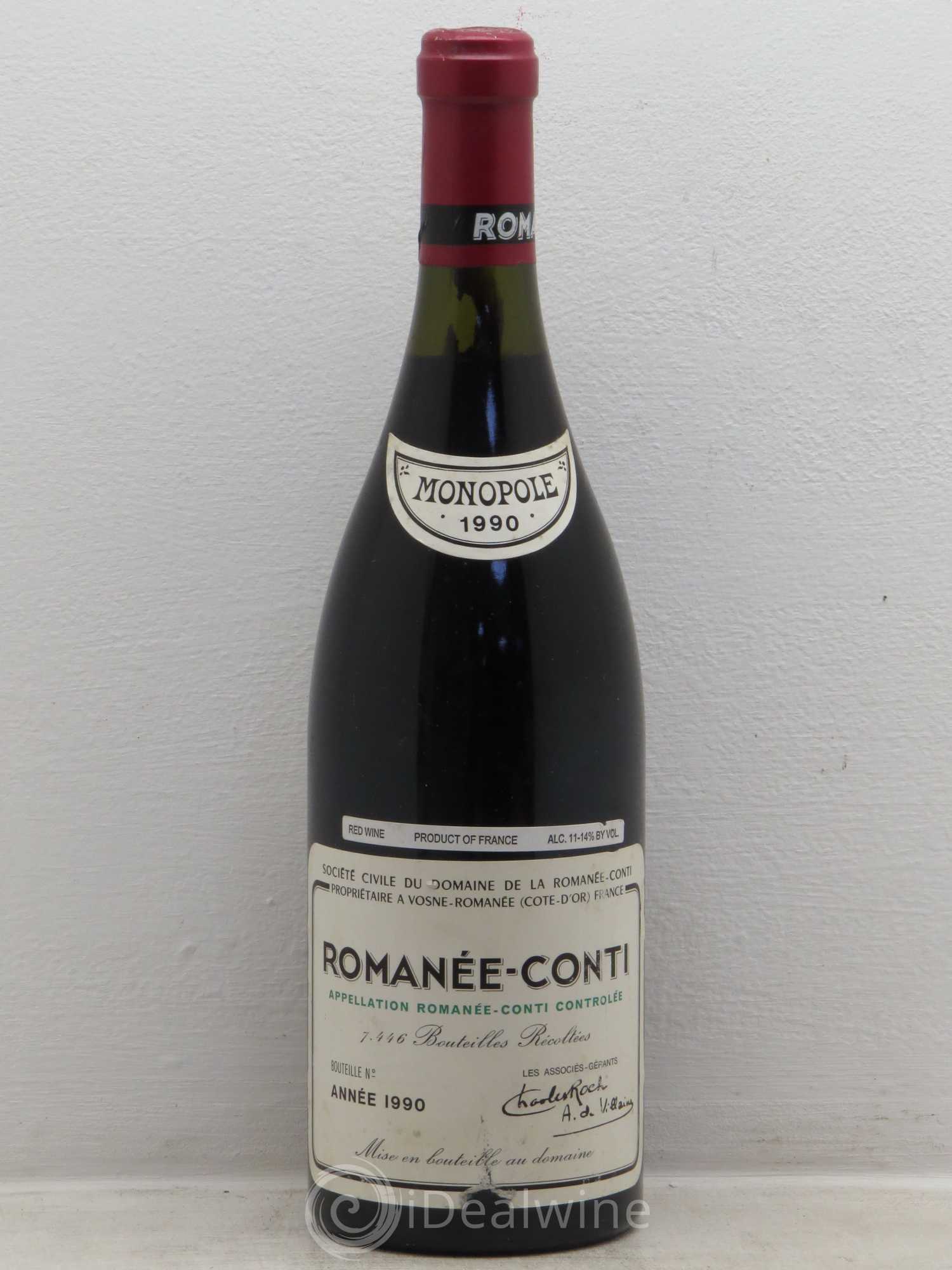 Romanée-Conti Grand Cru Domaine de la Romanée-Conti 1990 - Lot de 1 bouteille - 0