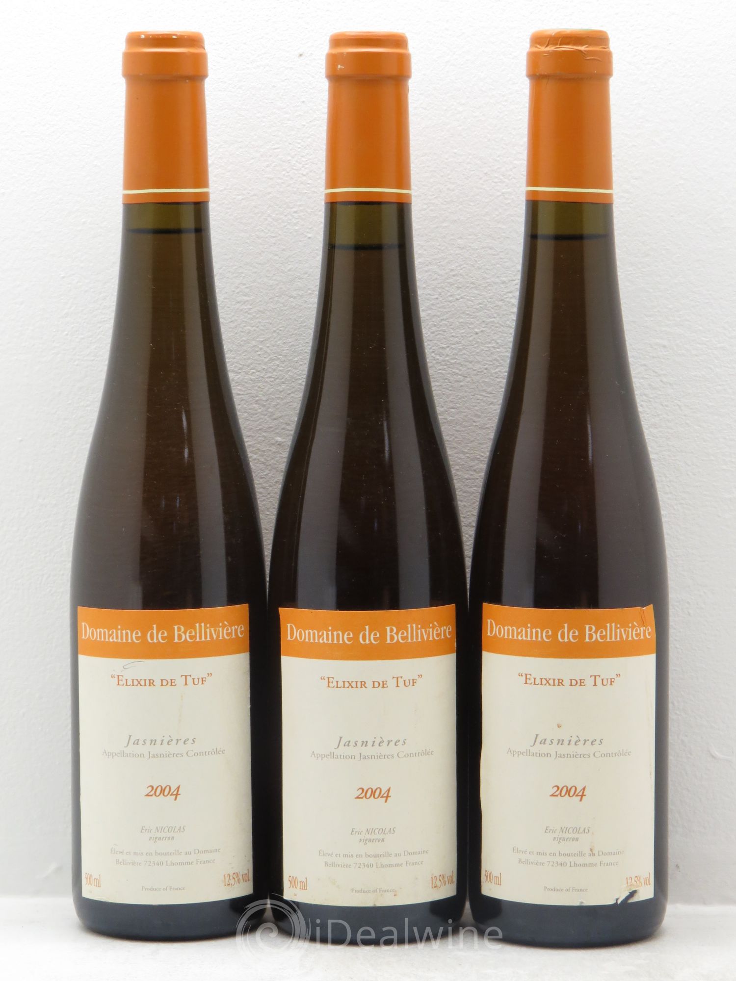 Jasnières Domaine de Bellivière Jasnières Elixir de Tuf 2004 - Posten von 3 Flaschen - 0